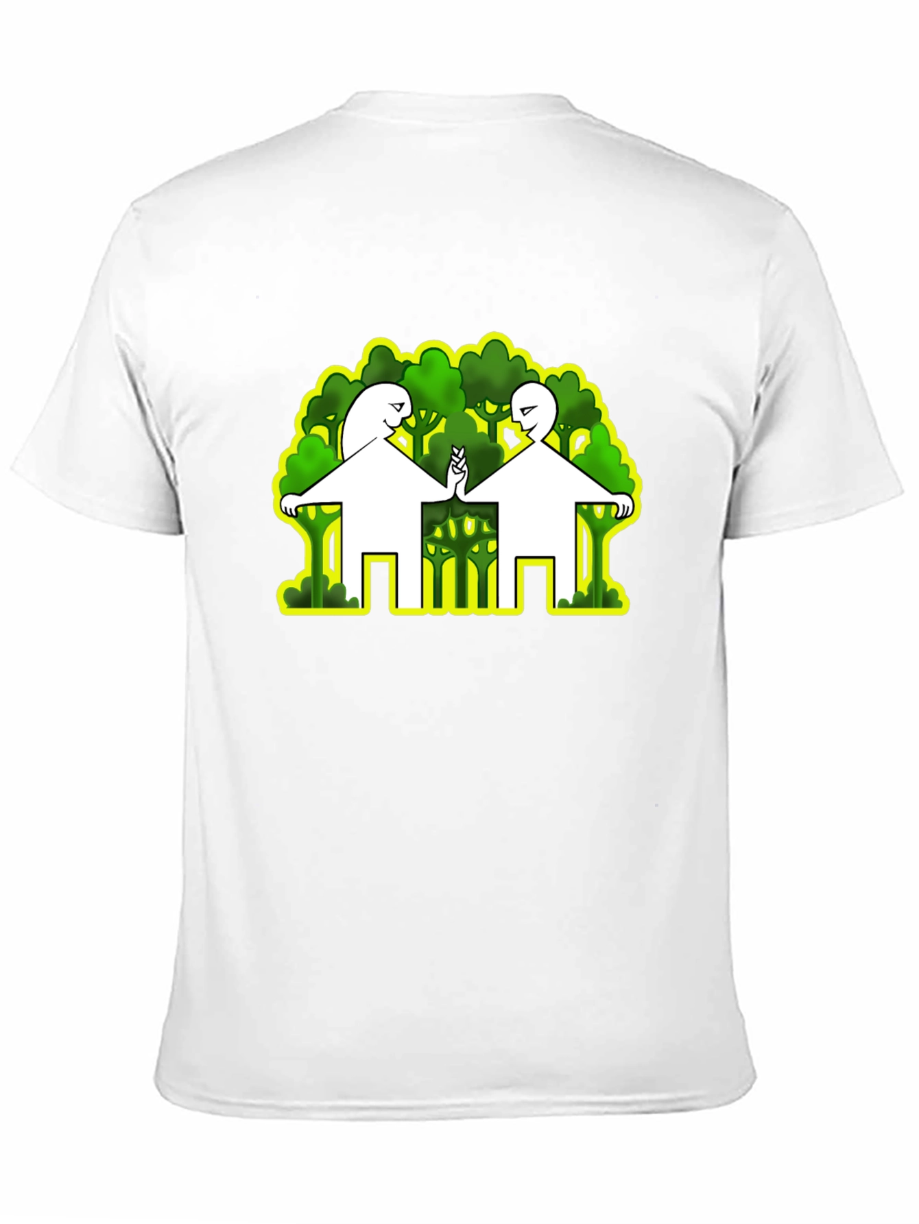 Abstract Peace Tree Graphic Tee - Black