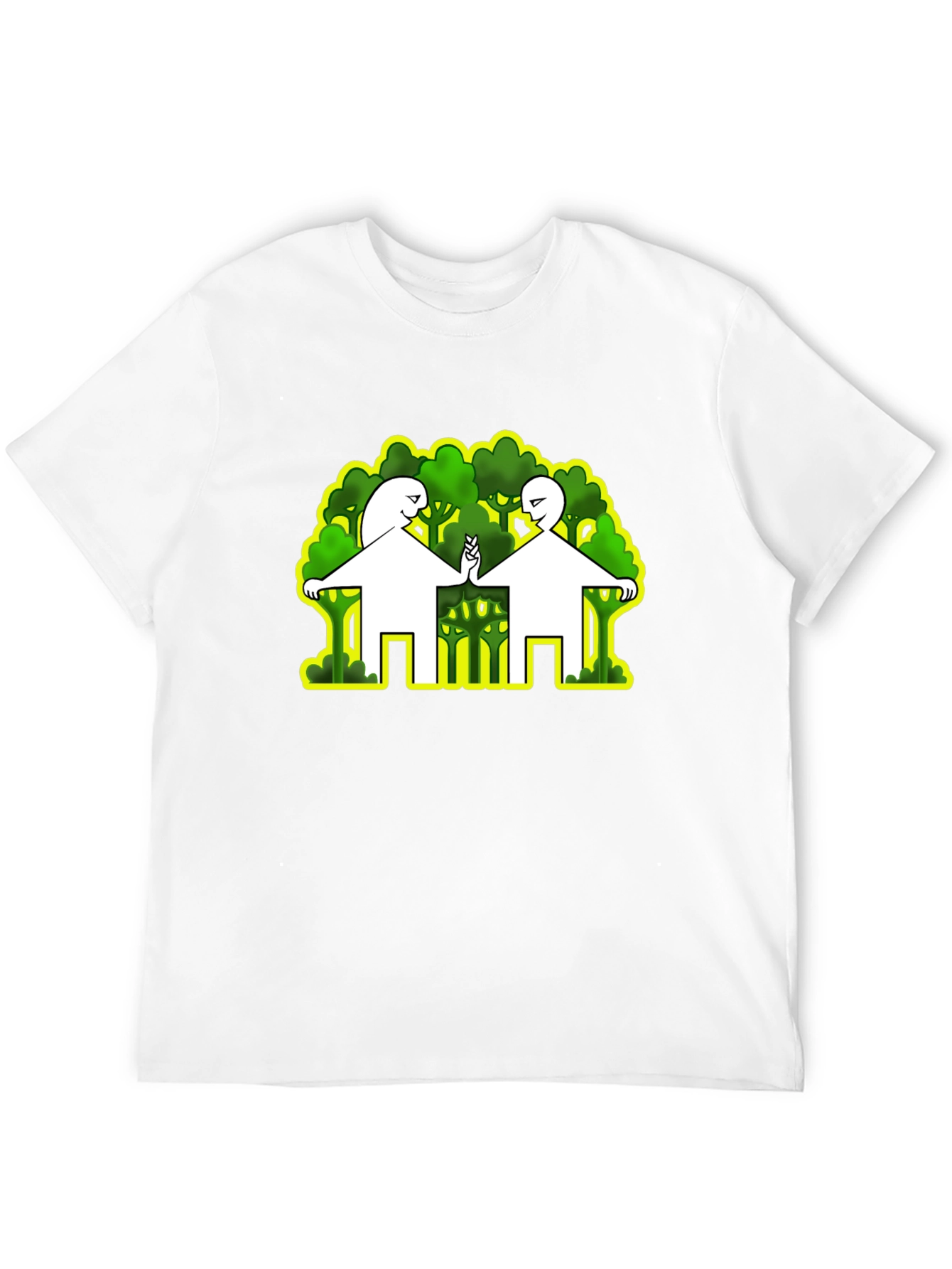 Abstract Peace Tree Graphic Tee - Black