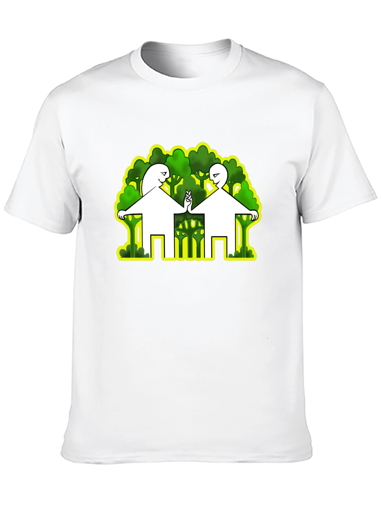 Abstract Peace Tree Graphic Tee - Black