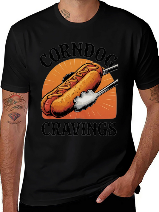 Corndog Cravings Graphic Tee - Foodie Humor