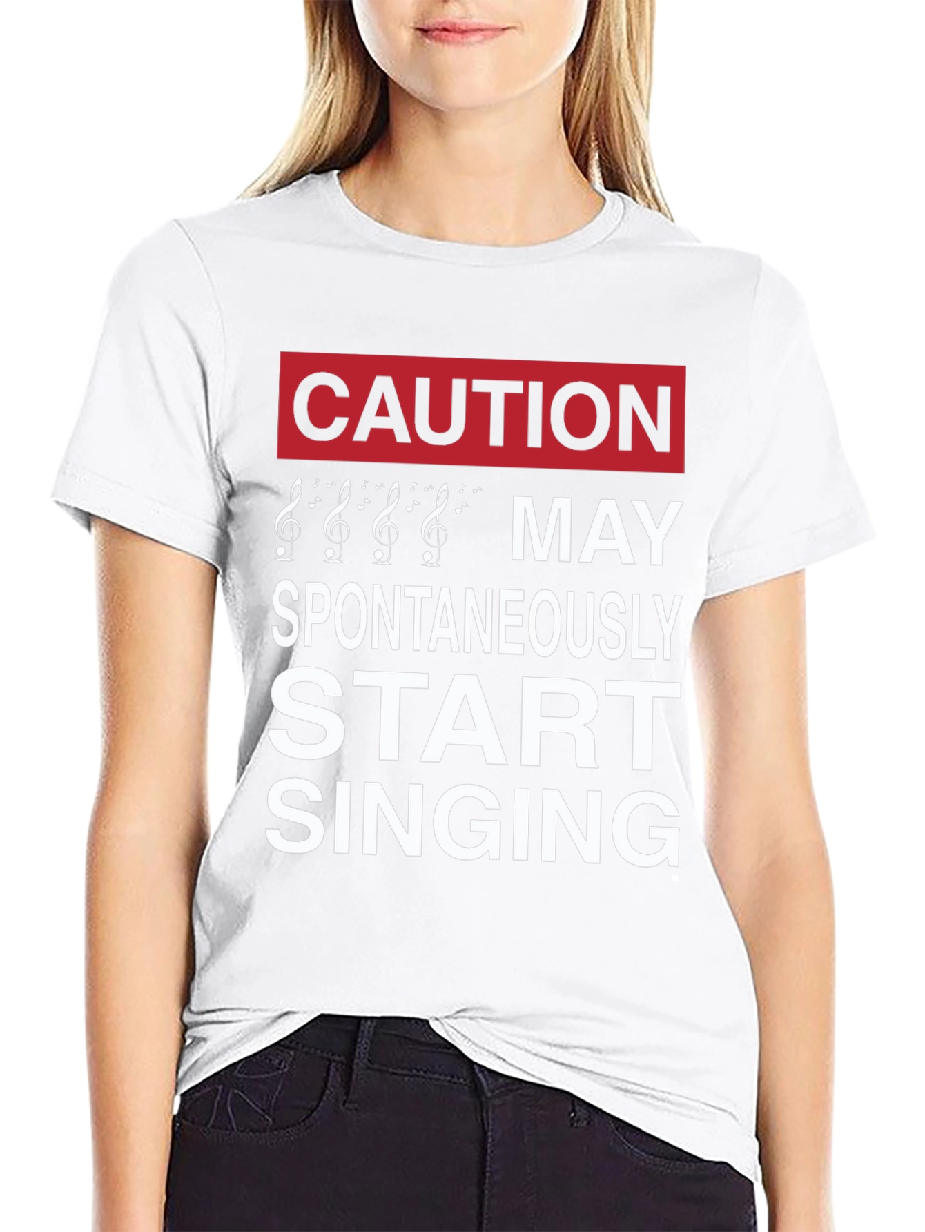 Caution May Spontaneously Start Singing Music Lover T-Shirt