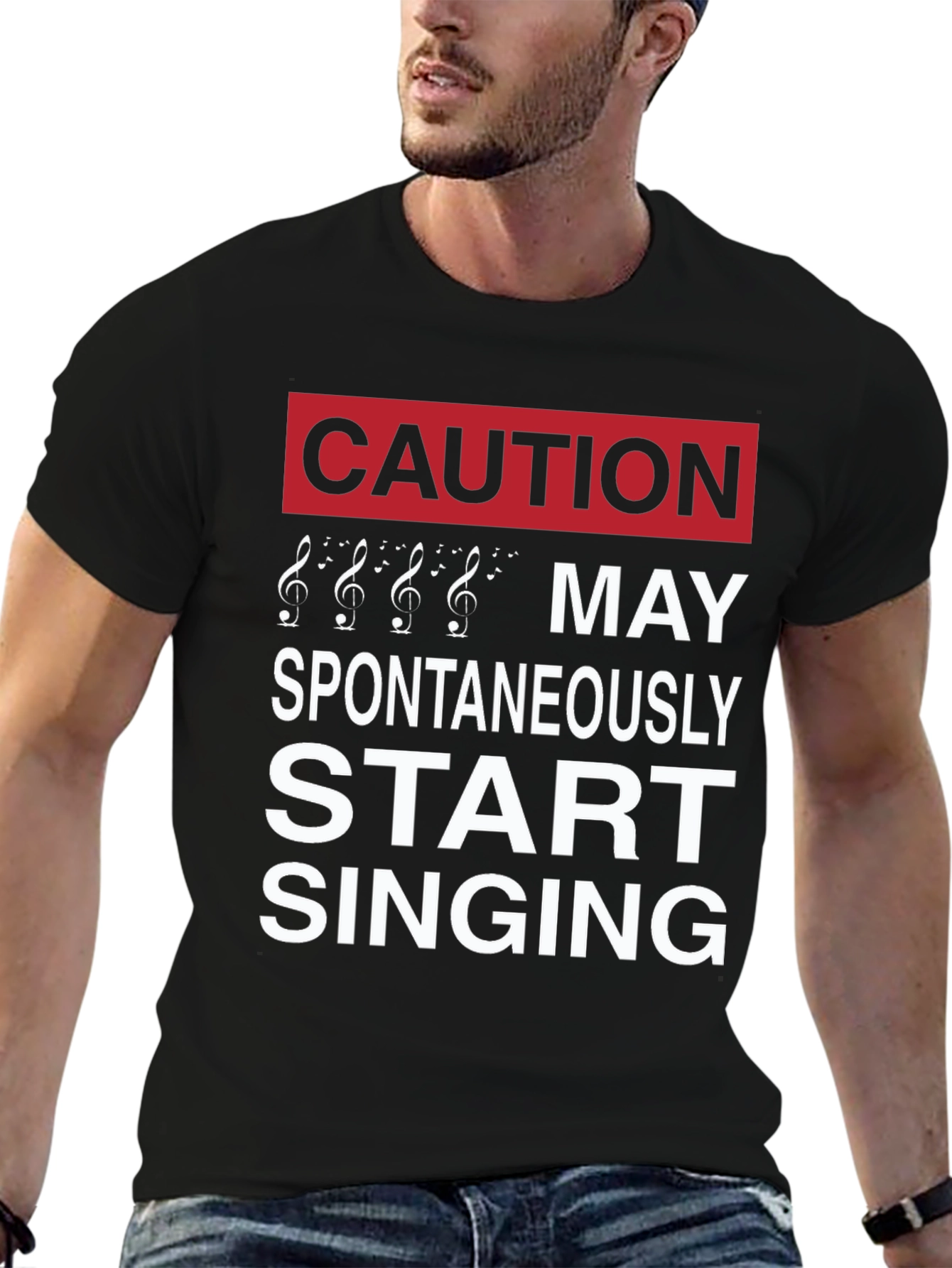 Caution May Spontaneously Start Singing Music Lover T-Shirt