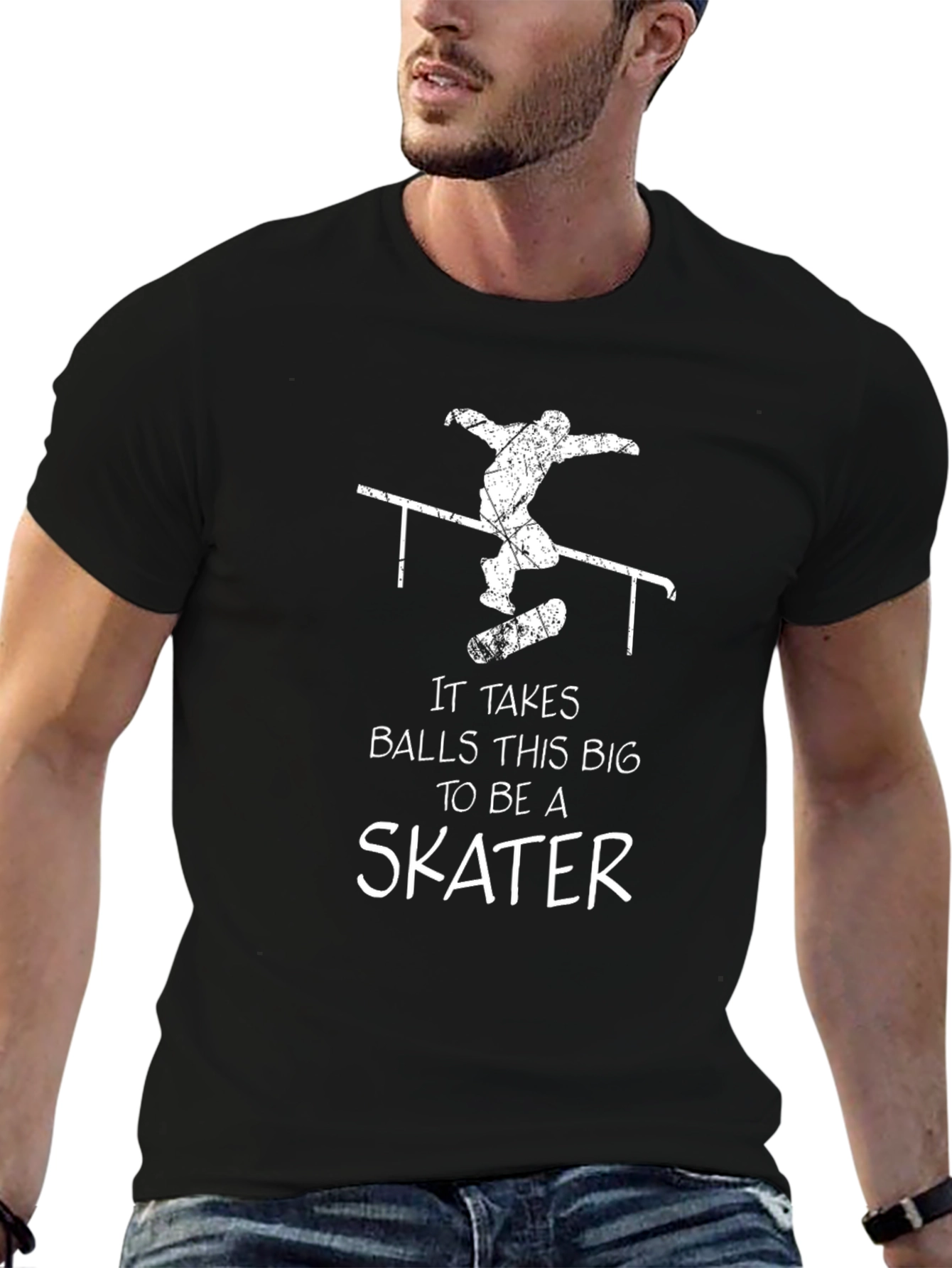 Skater T-Shirt: It Takes Balls This Big!