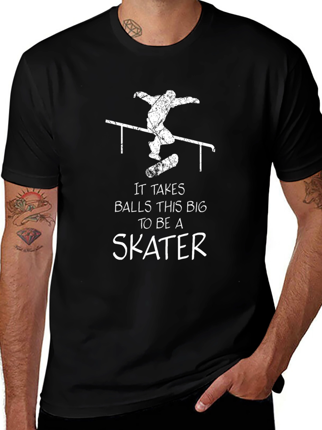 Skater T-Shirt: It Takes Balls This Big!