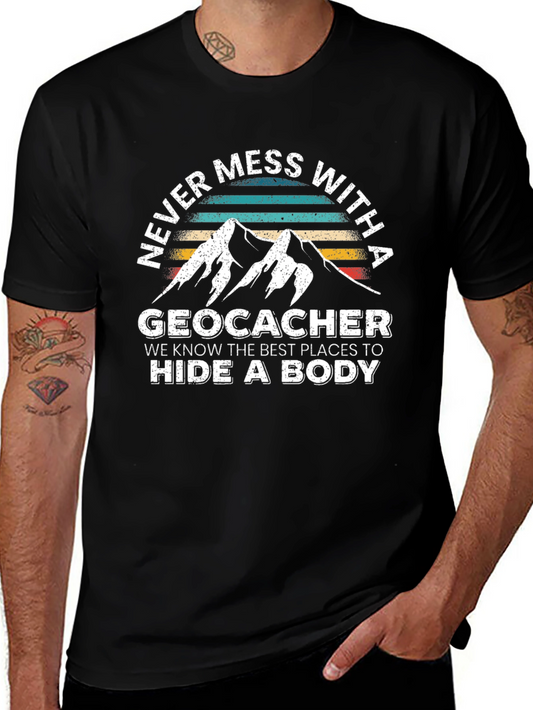 Geocacher Hide a Body Graphic T-Shirt