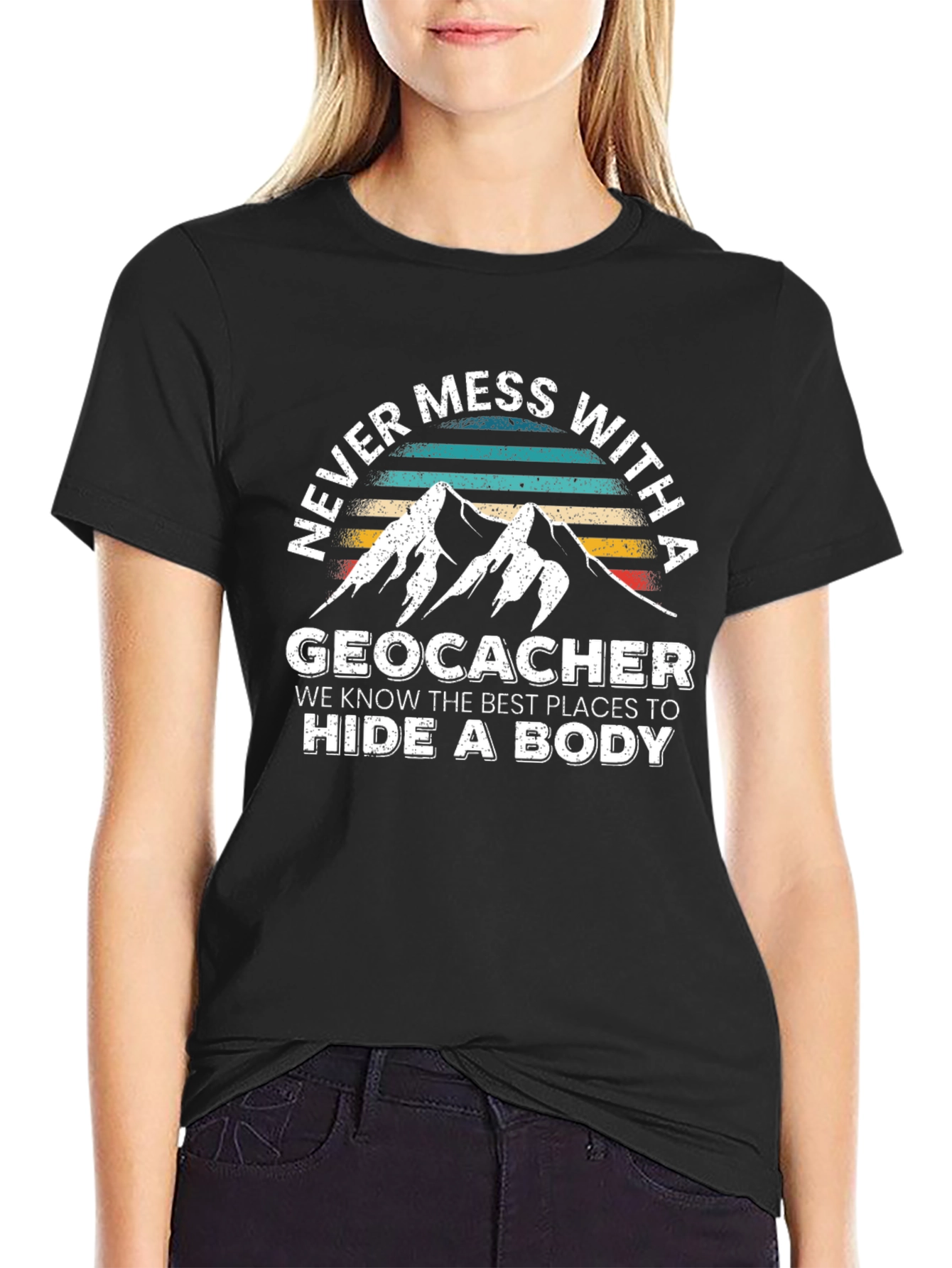 Geocacher Hide a Body Graphic T-Shirt