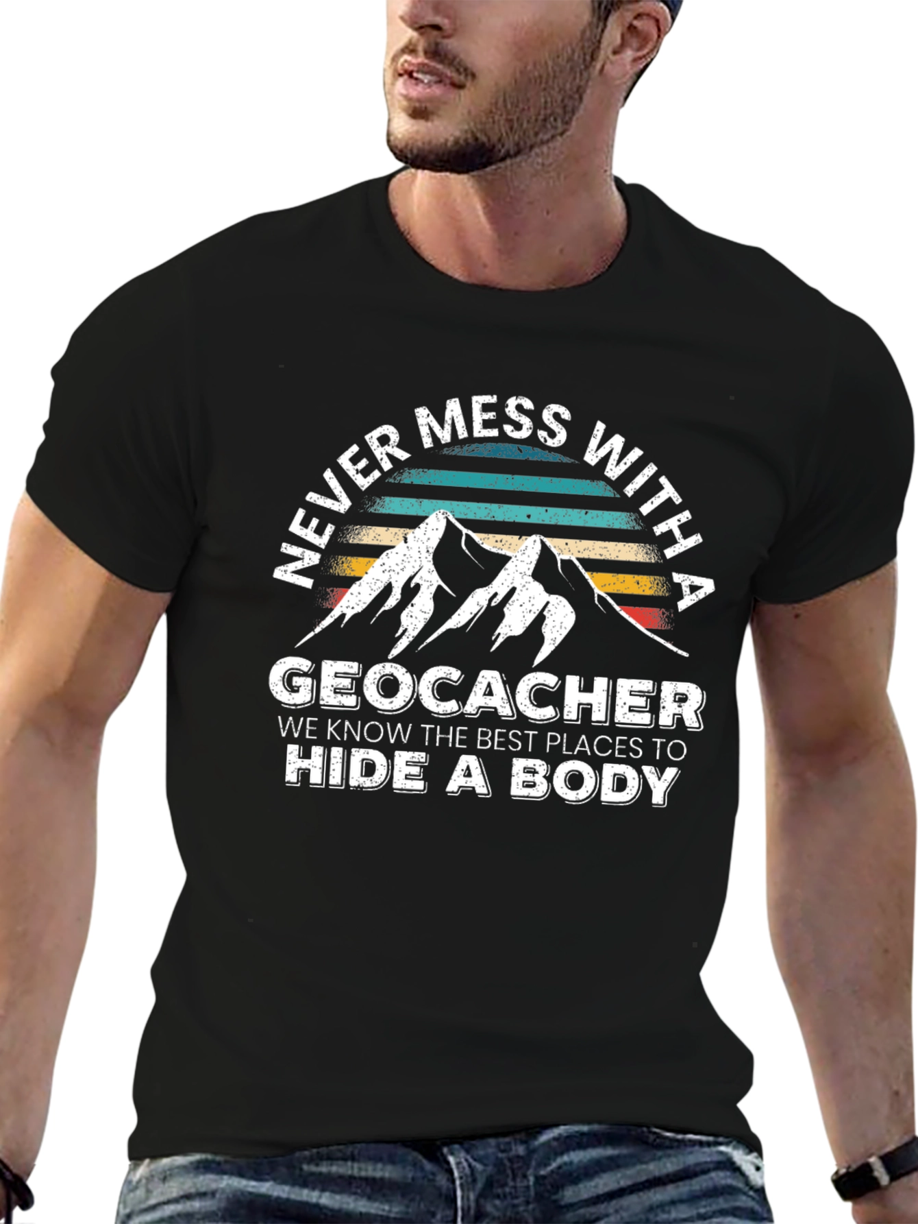 Geocacher Hide a Body Graphic T-Shirt