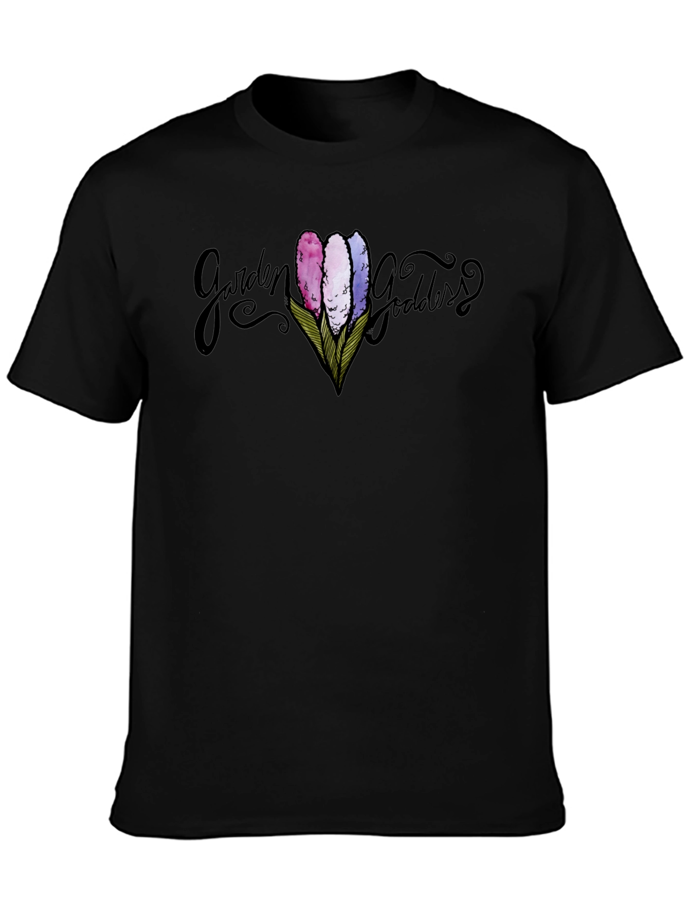 Garden Goddess Graphic Tee - Black Unisex T-Shirt