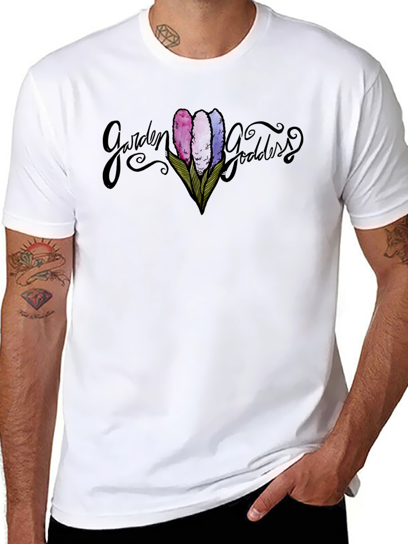 Garden Goddess Graphic Tee - Black Unisex T-Shirt