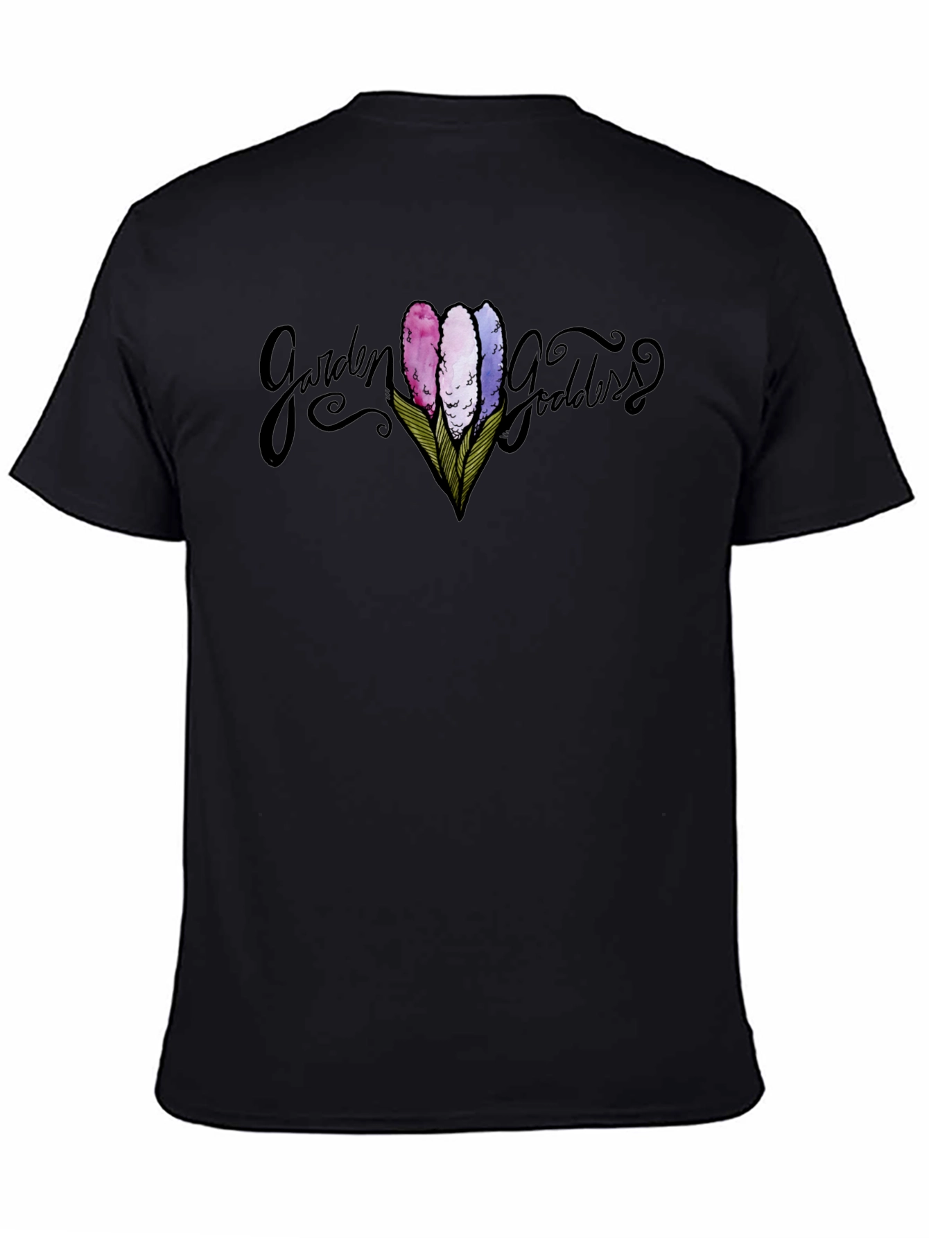 Garden Goddess Graphic Tee - Black Unisex T-Shirt