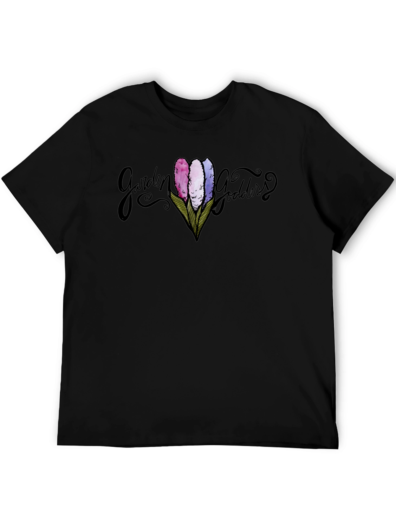Garden Goddess Graphic Tee - Black Unisex T-Shirt