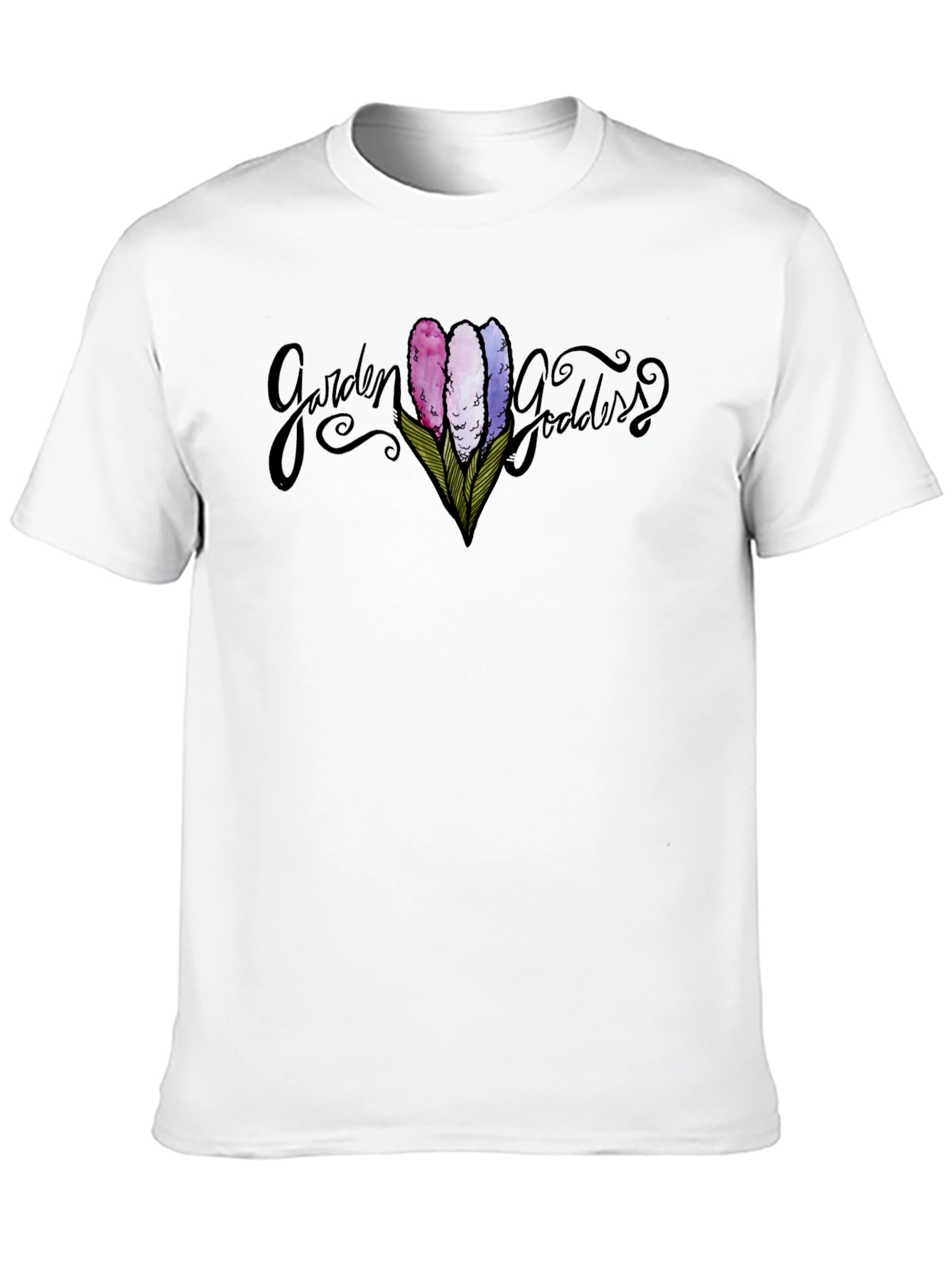 Garden Goddess Graphic Tee - Black Unisex T-Shirt