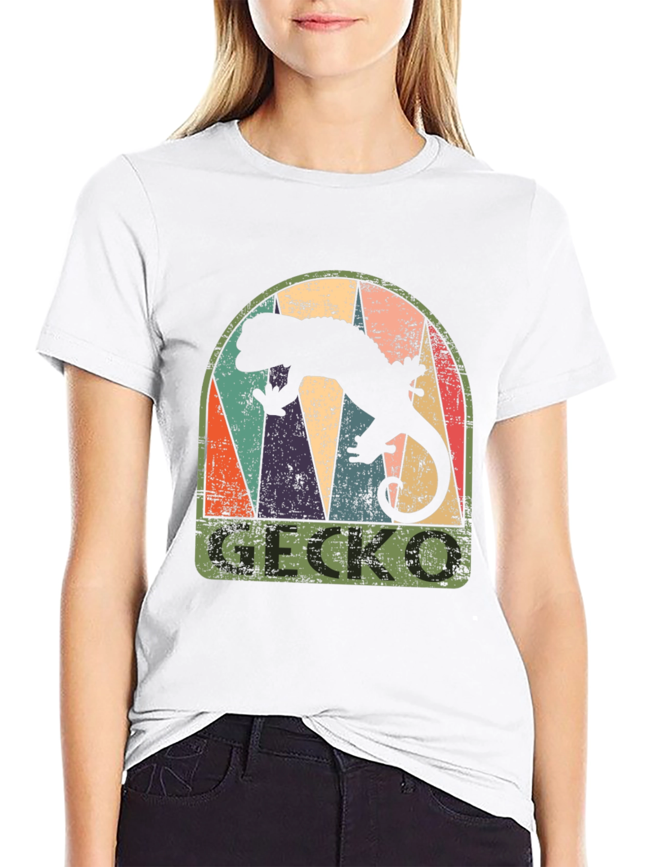 Retro Gecko Graphic T-Shirt - Cool Reptile Tee