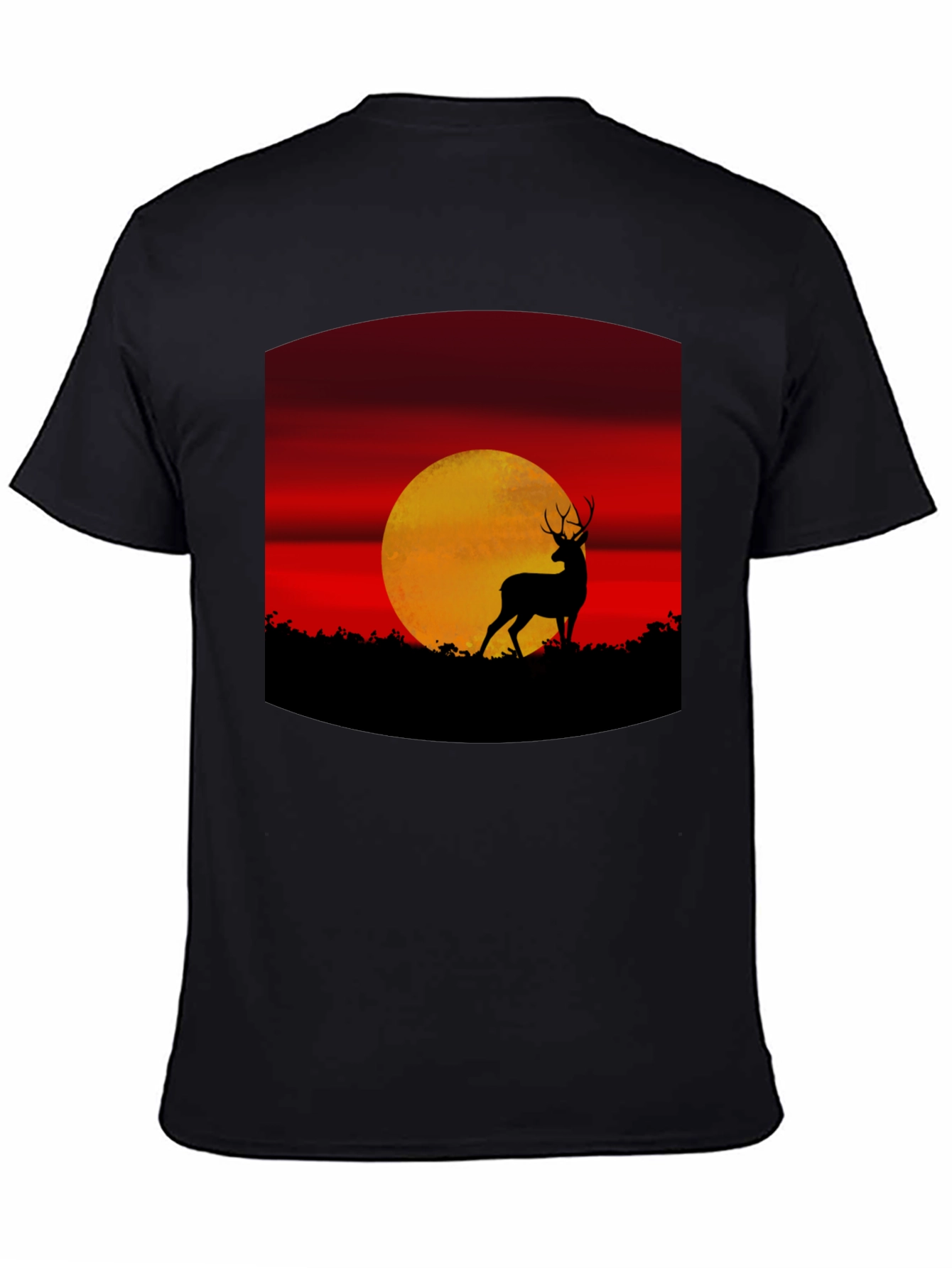 Deer Sunset Graphic Tee - Nature Inspired T-Shirt