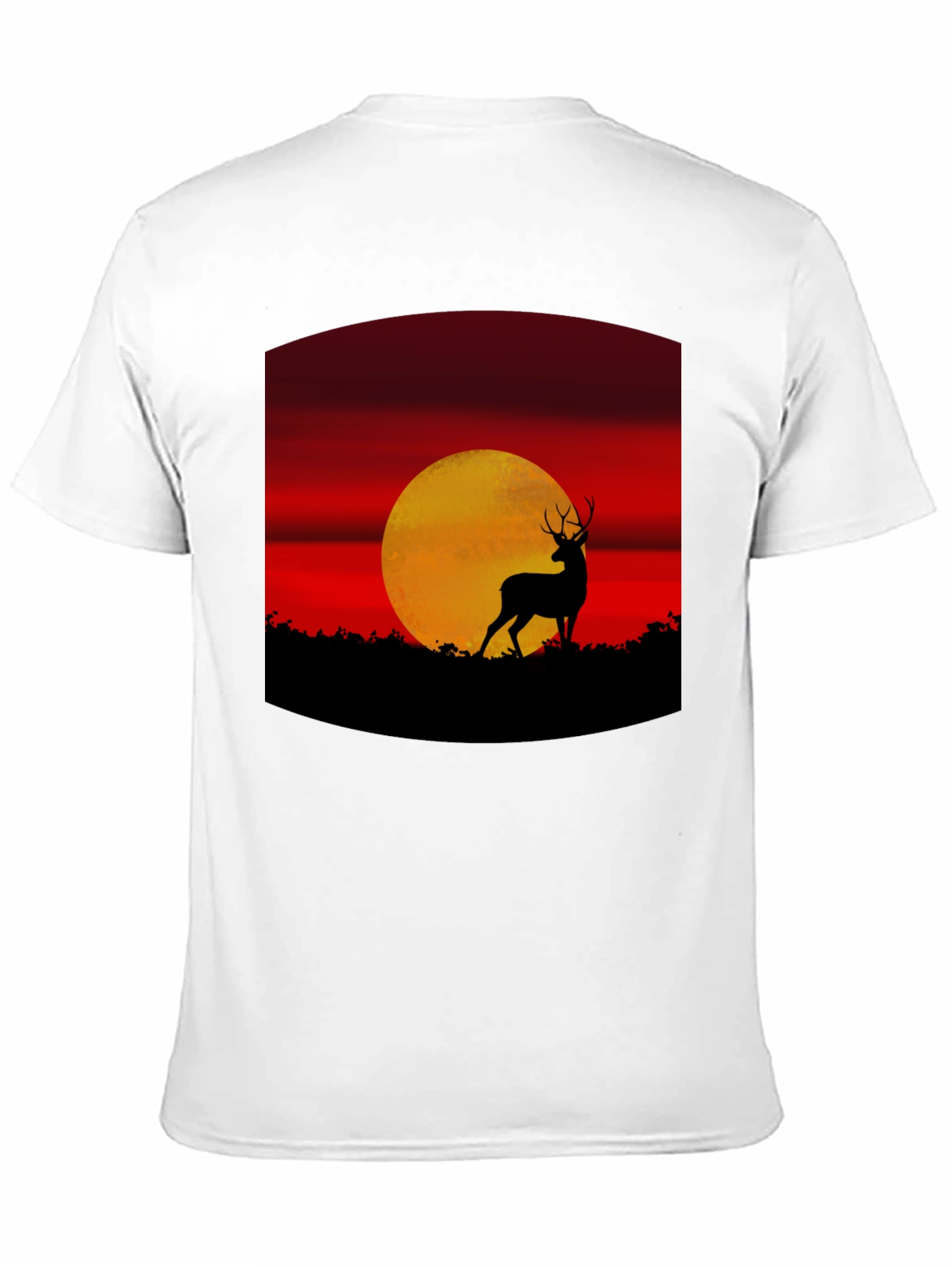 Deer Sunset Graphic Tee - Nature Inspired T-Shirt