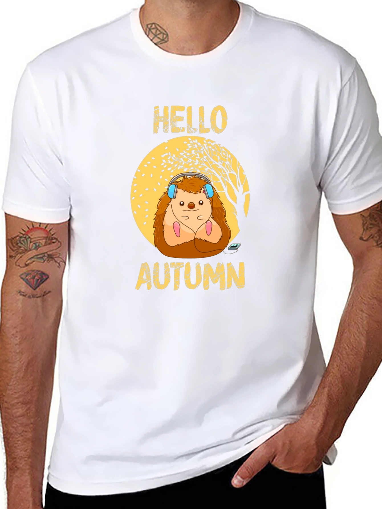 Hello Autumn Hedgehog T-Shirt - Cute Fall Tee
