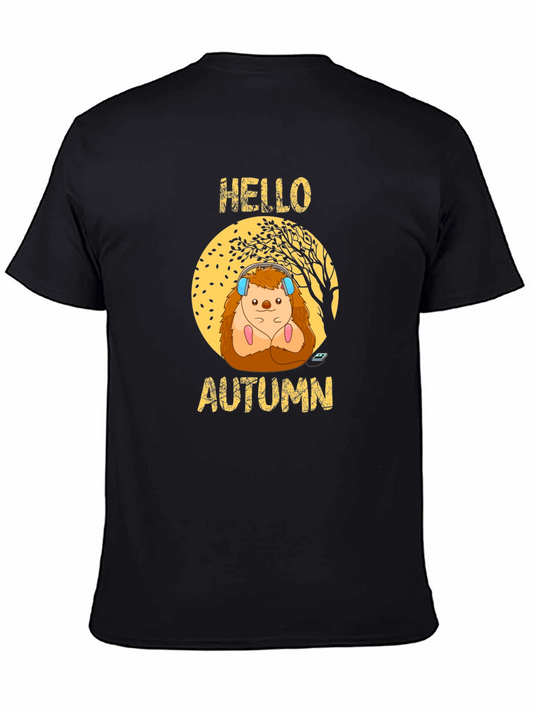 Hello Autumn Hedgehog T-Shirt - Cute Fall Tee