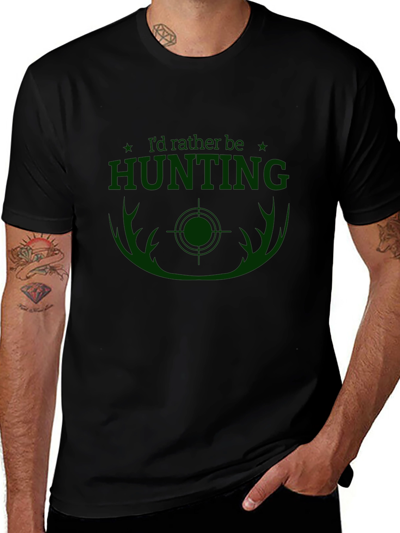 Hunting Graphic T-Shirt - Id Rather Be Hunting