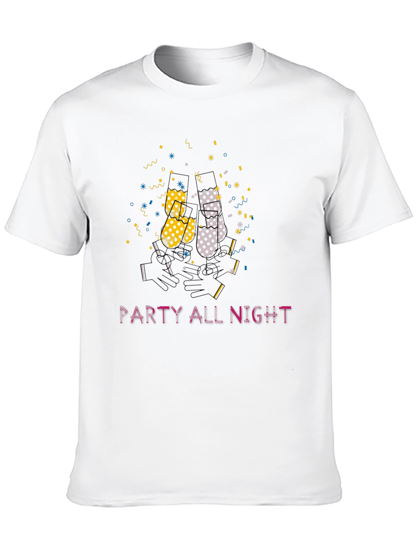 Party All Night Graphic Tee - Black