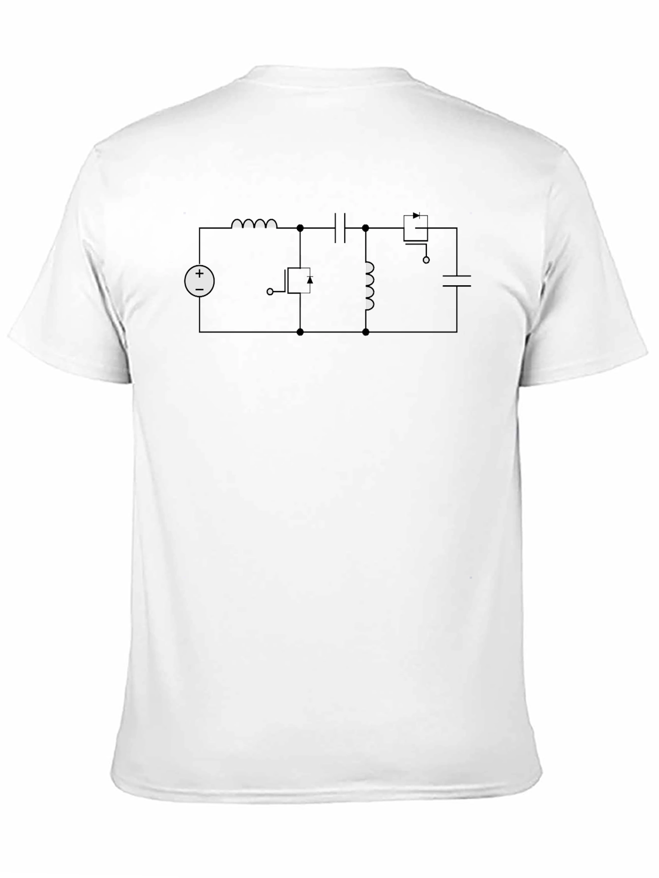 Circuit Design Graphic Tee - Black Cotton T-Shirt