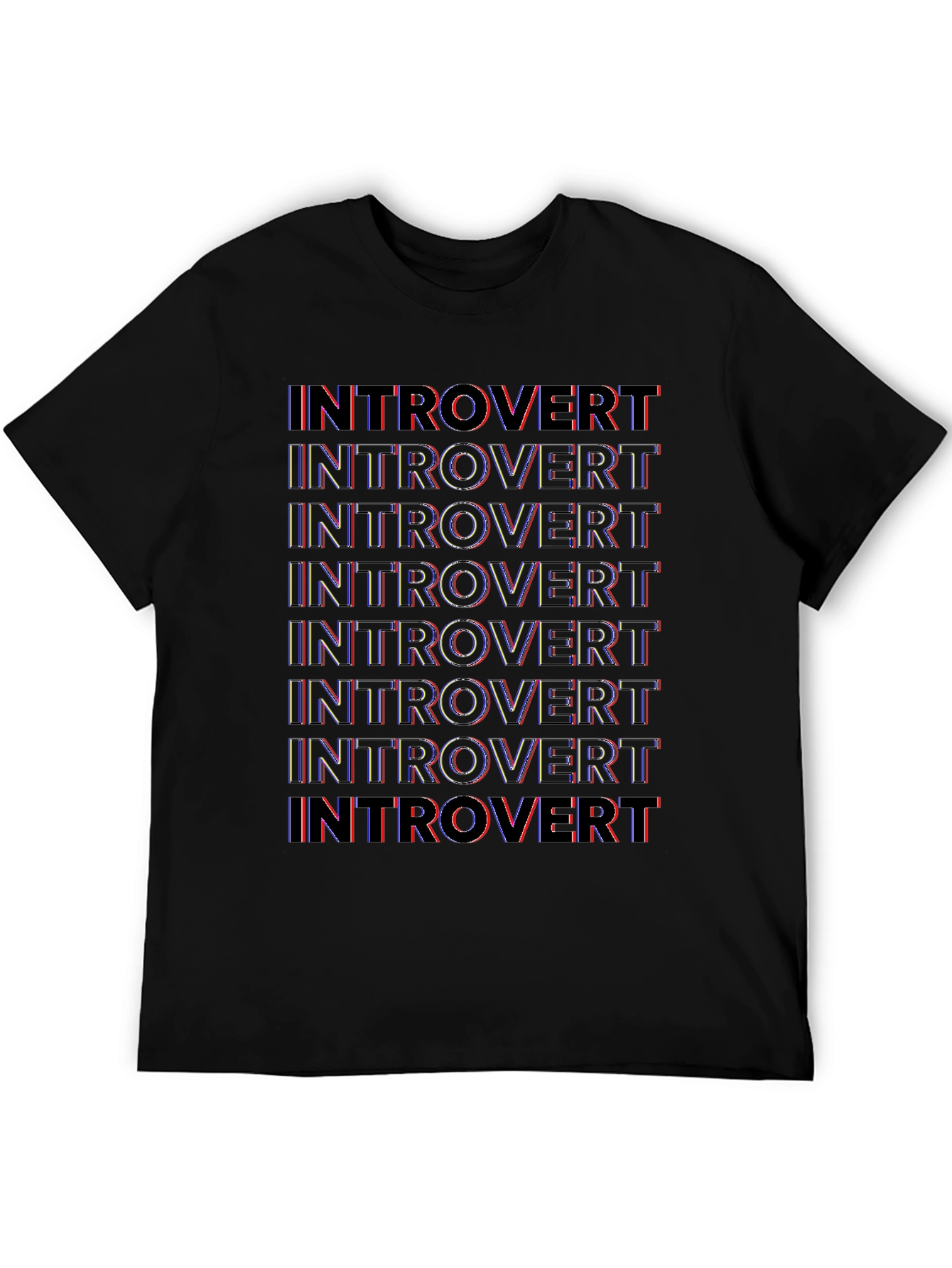 Introvert Graphic Print Crew Neck T-Shirt