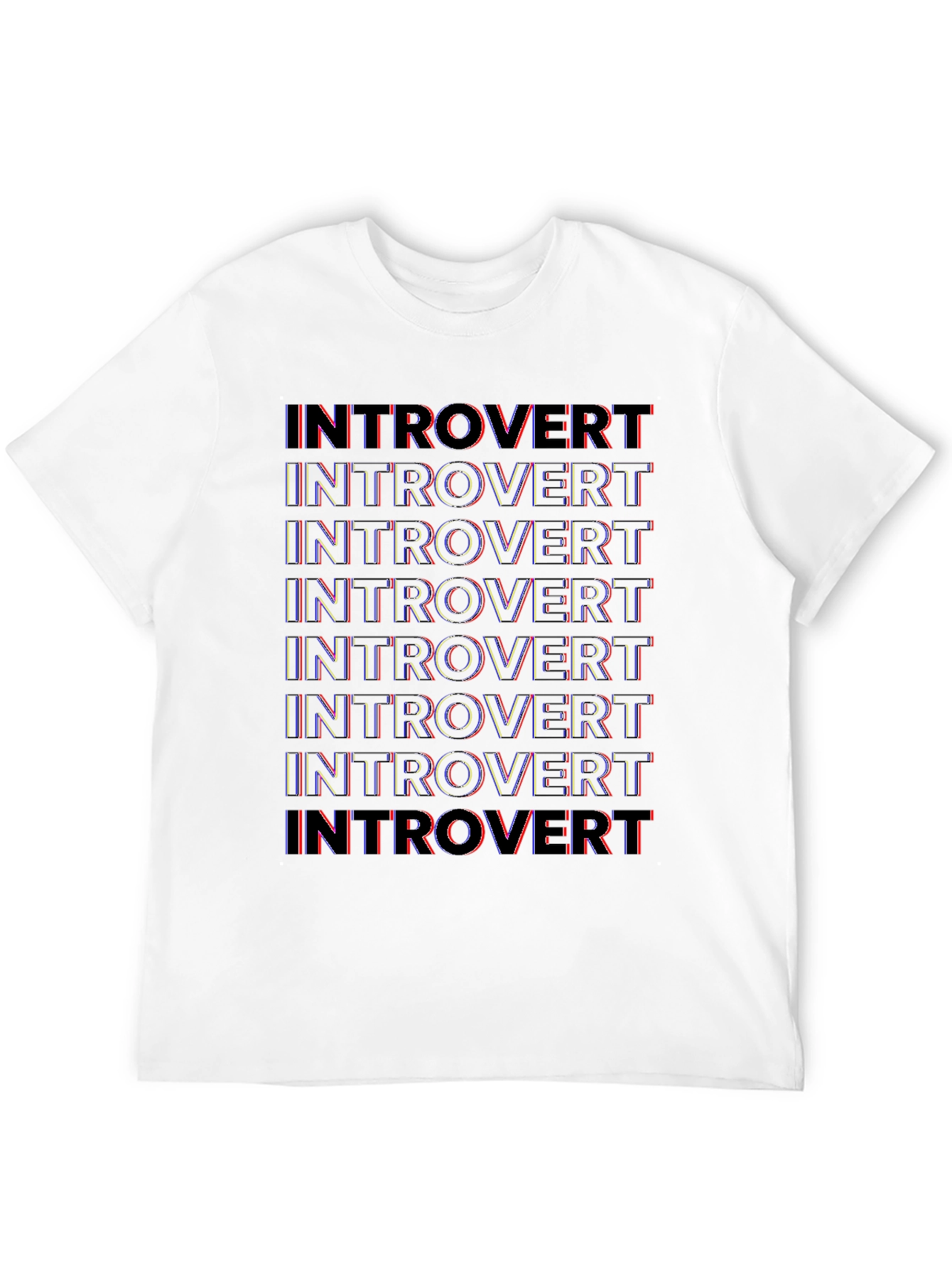 Introvert Graphic Print Crew Neck T-Shirt