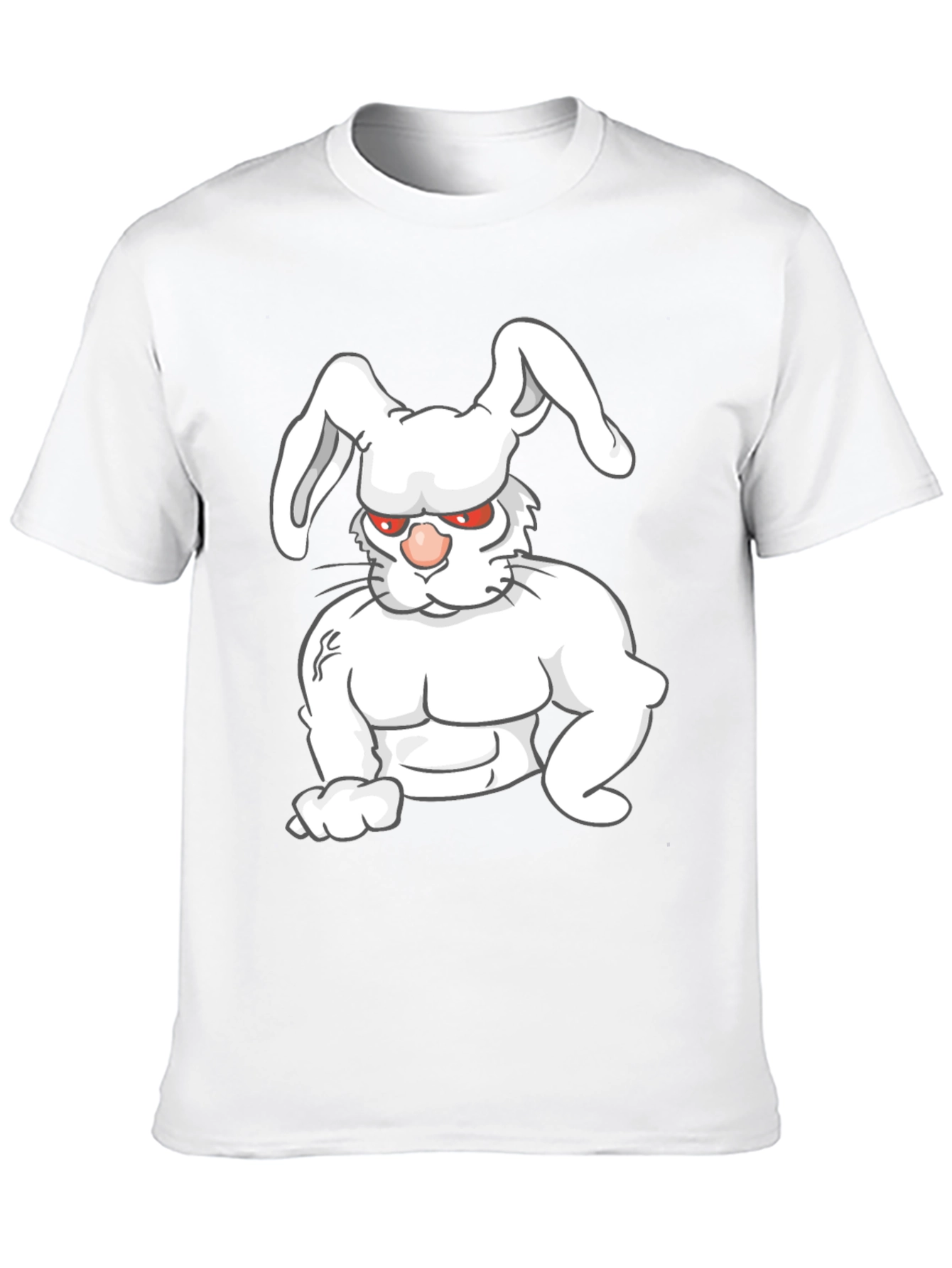 Buff Bunny Graphic Tee - Black Cotton Shirt