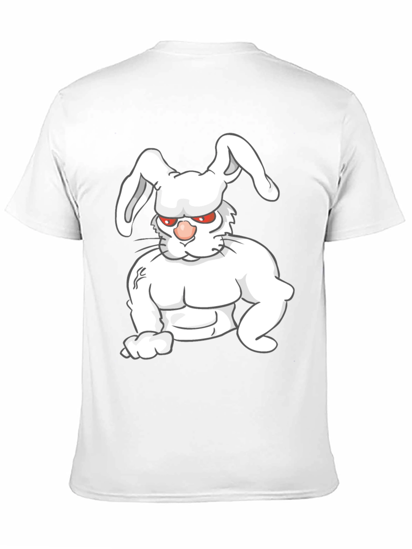 Buff Bunny Graphic Tee - Black Cotton Shirt