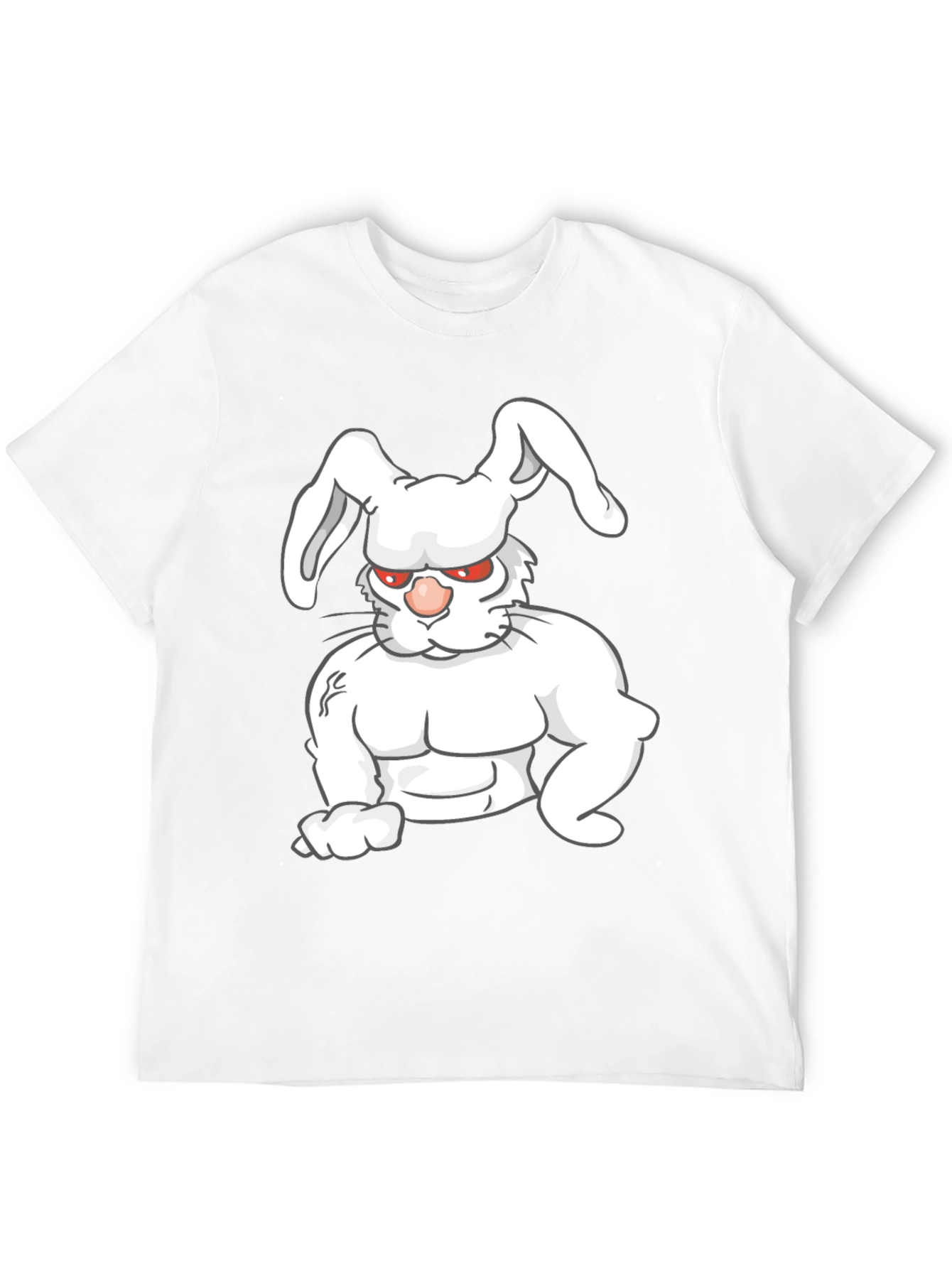 Buff Bunny Graphic Tee - Black Cotton Shirt