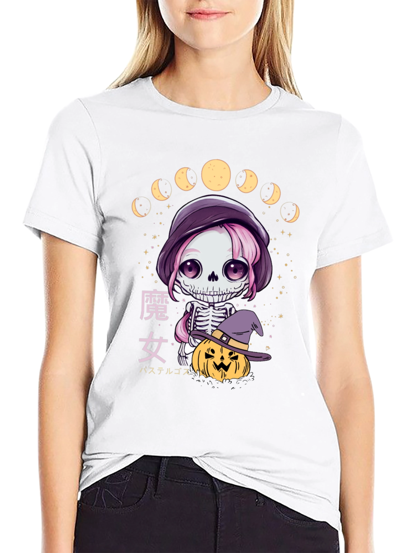 Pastel Goth Witch Skeleton T-Shirt