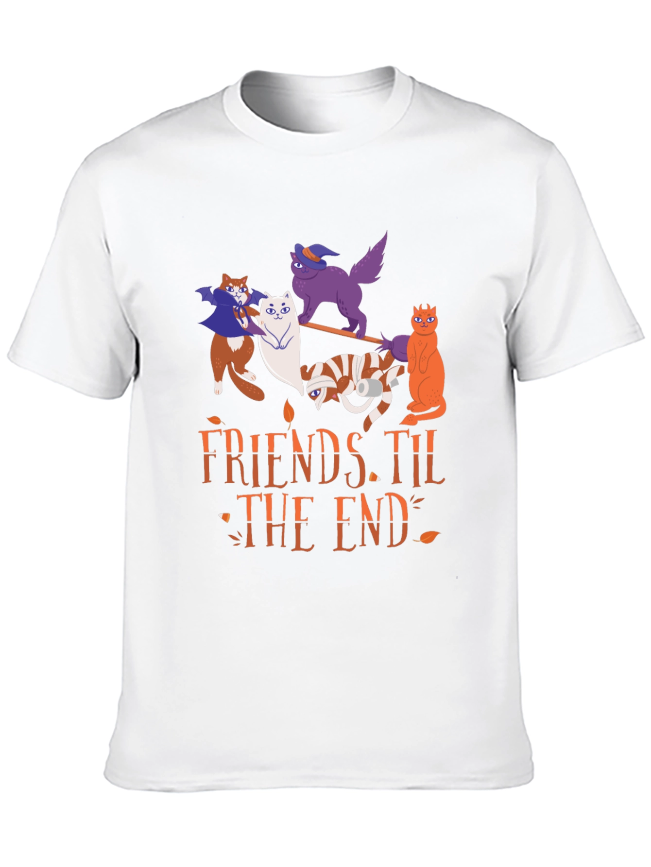 Halloween Cats Friends Til The End T-Shirt