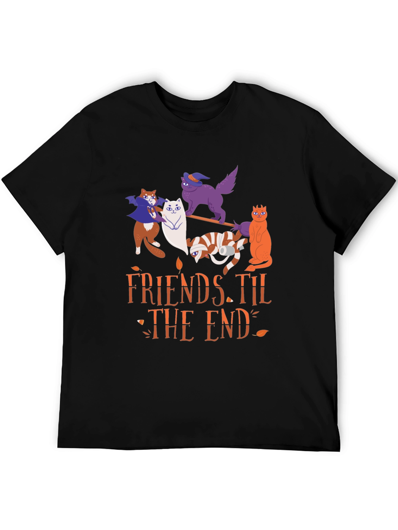 Halloween Cats Friends Til The End T-Shirt