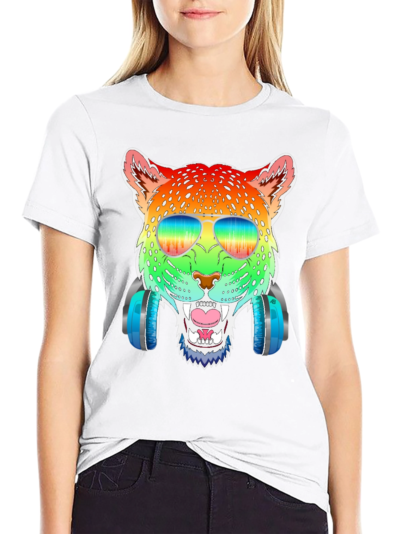 Rainbow Leopard Graphic Tee