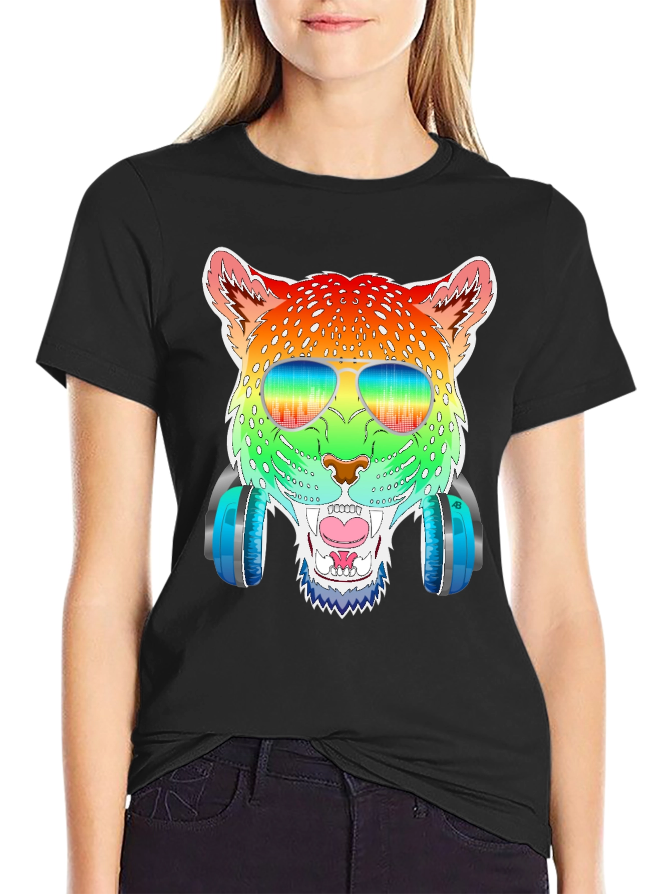 Rainbow Leopard Graphic Tee