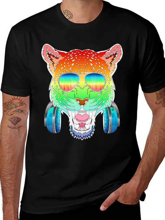 Rainbow Leopard Graphic Tee