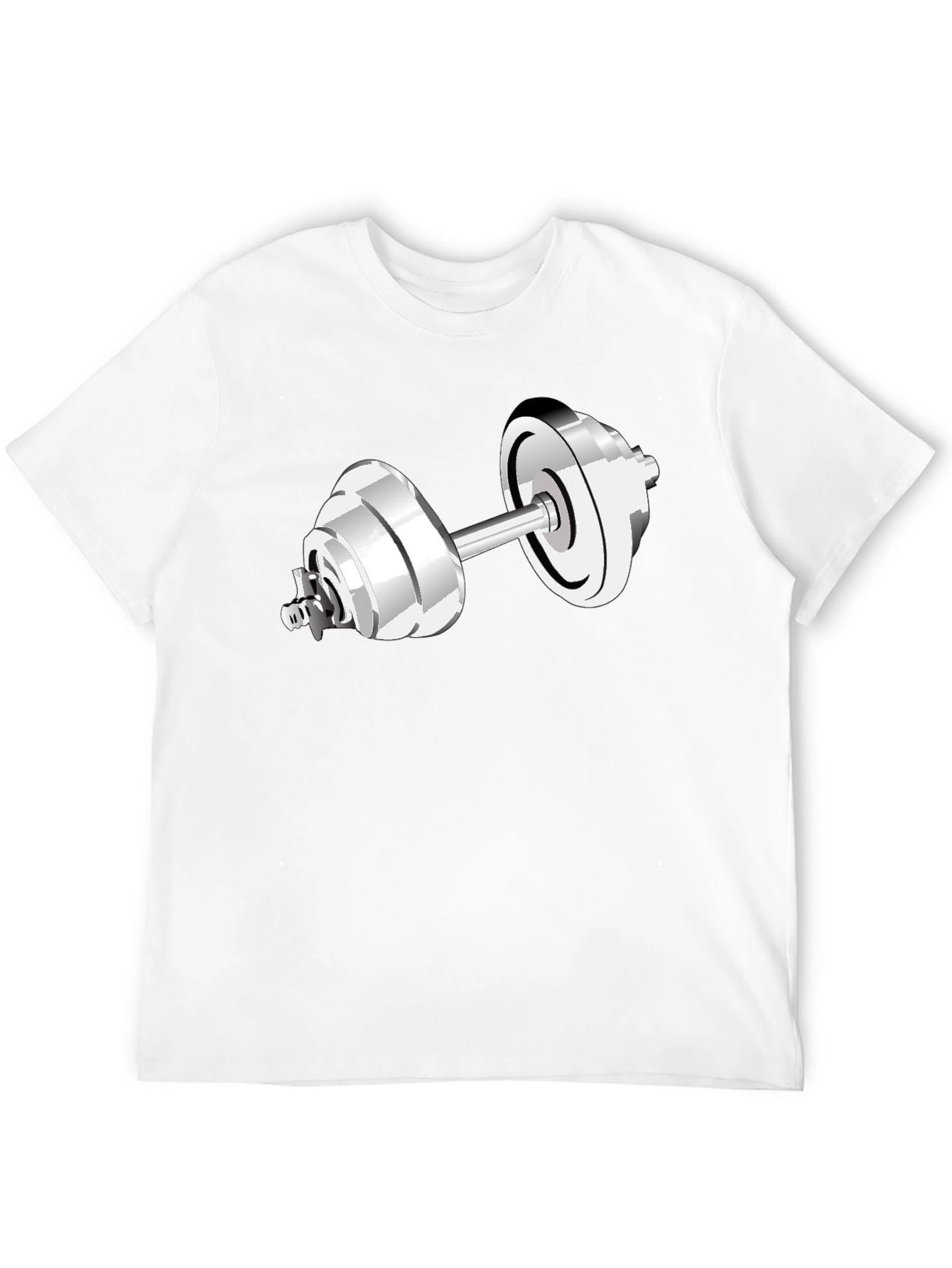 Weightlifting Dumbbell Graphic T-Shirt - Black