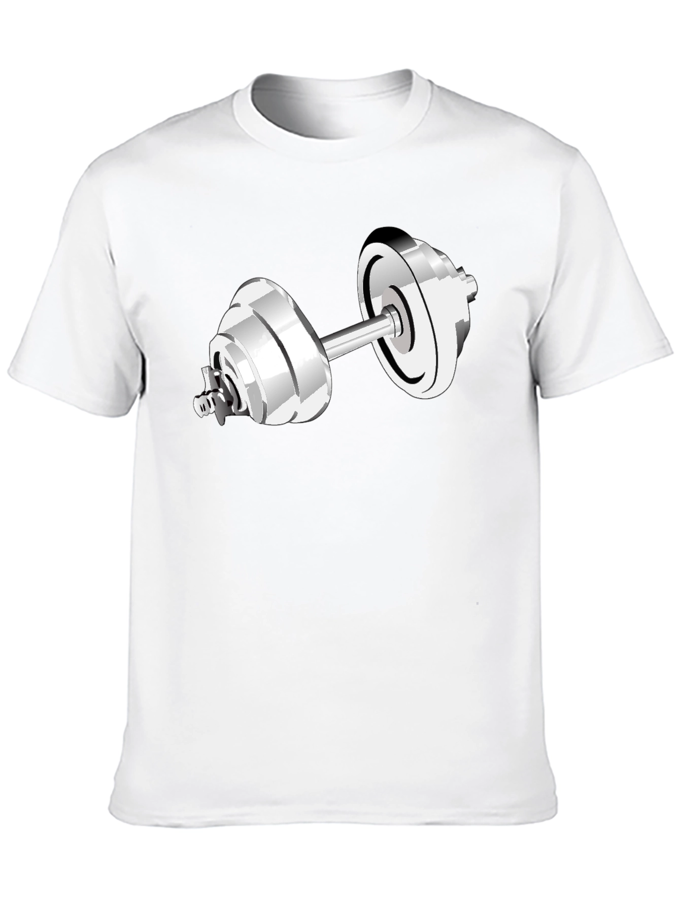 Weightlifting Dumbbell Graphic T-Shirt - Black