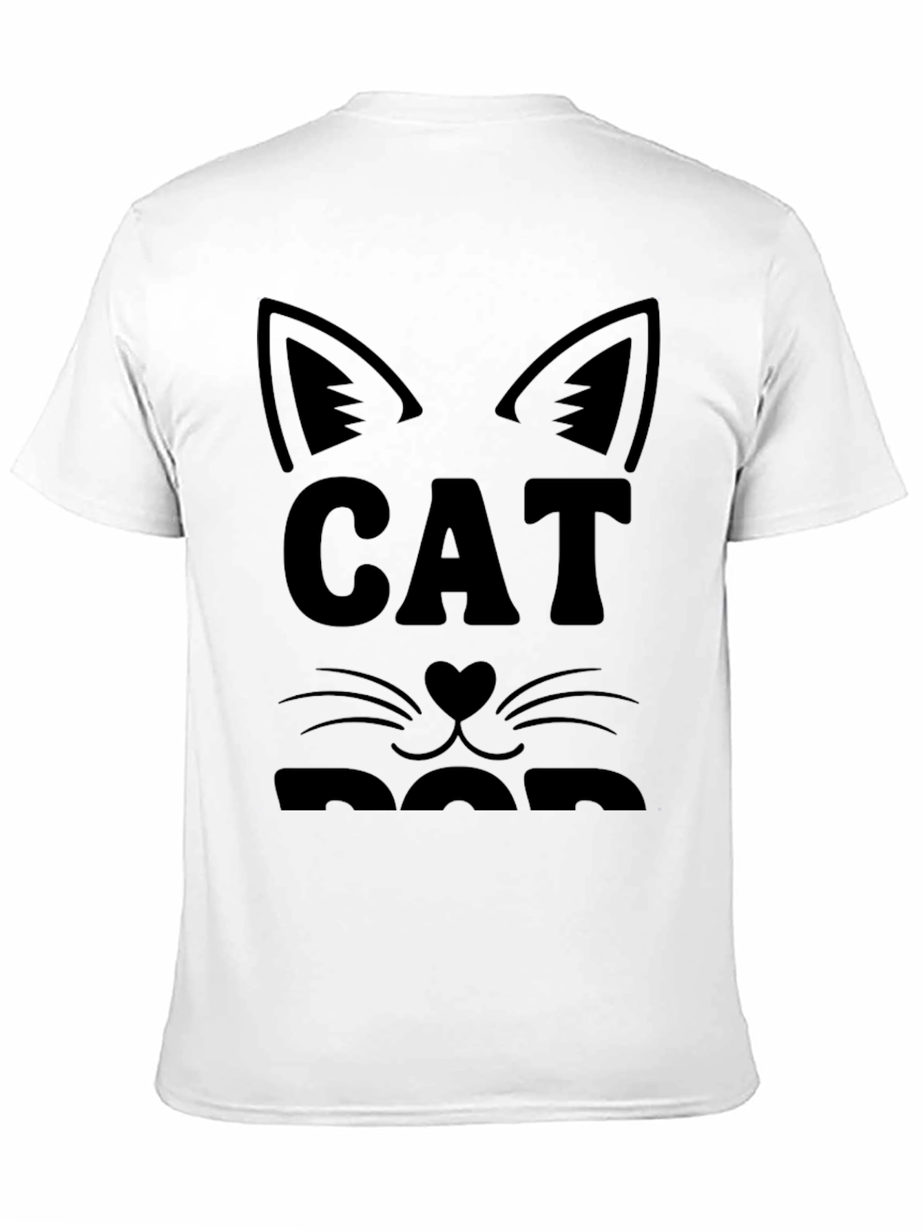 Cat Dad Graphic Tee - Black