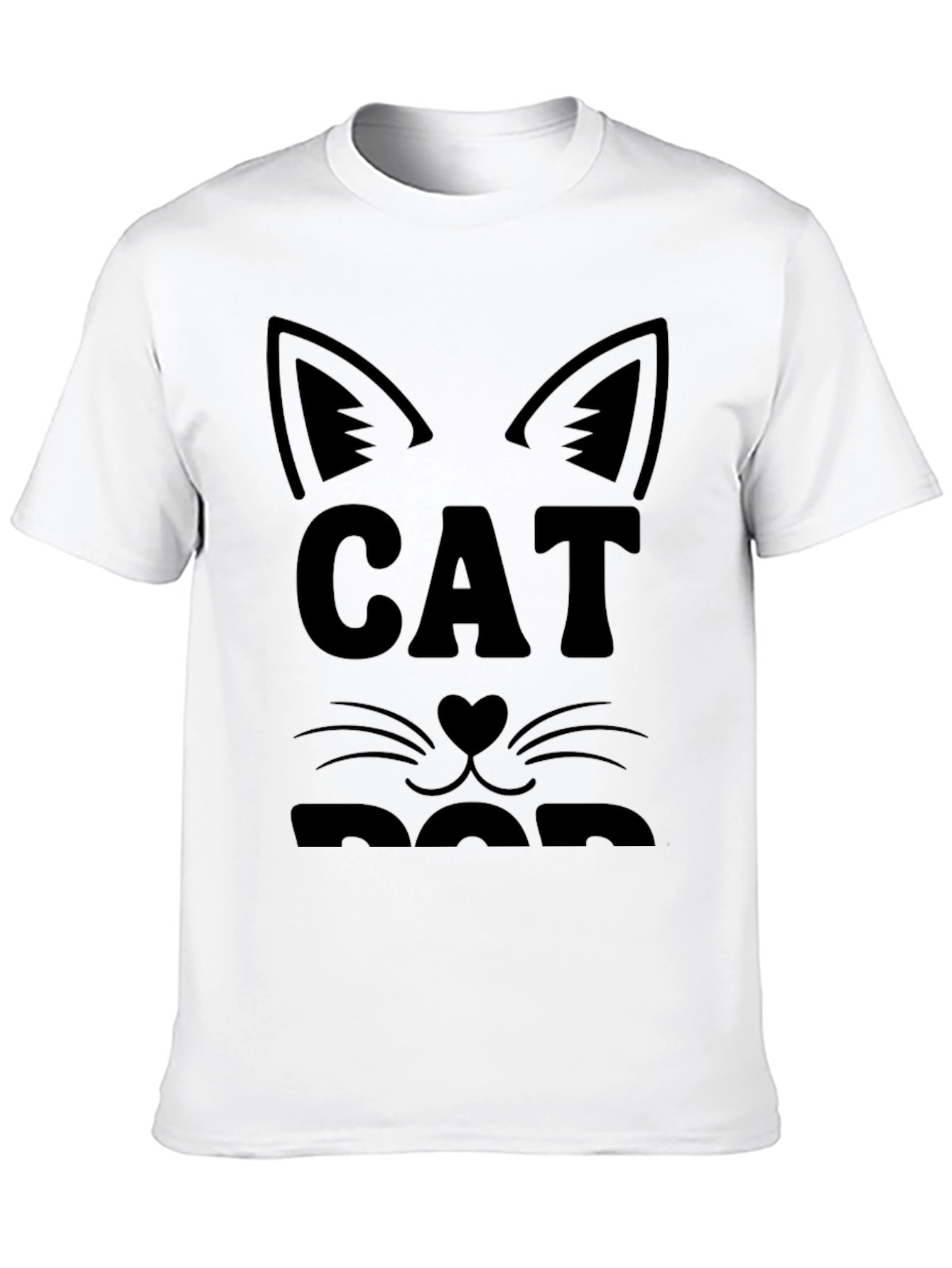 Cat Dad Graphic Tee - Black