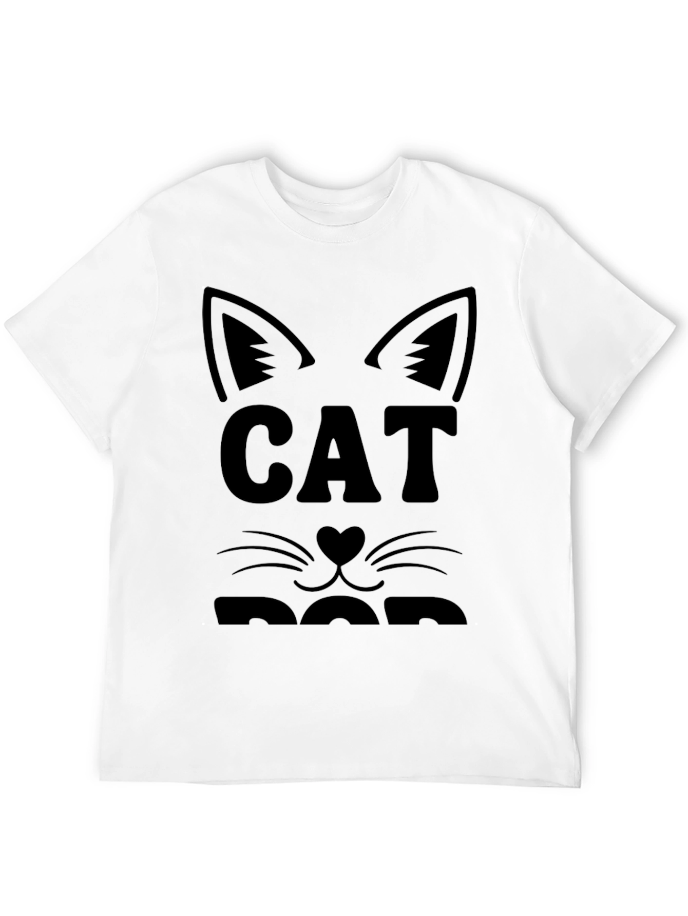 Cat Dad Graphic Tee - Black