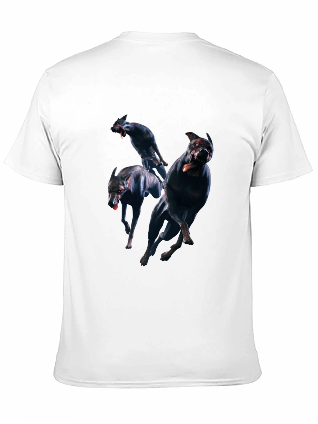 Mens Black T-Shirt with Dog Graphic