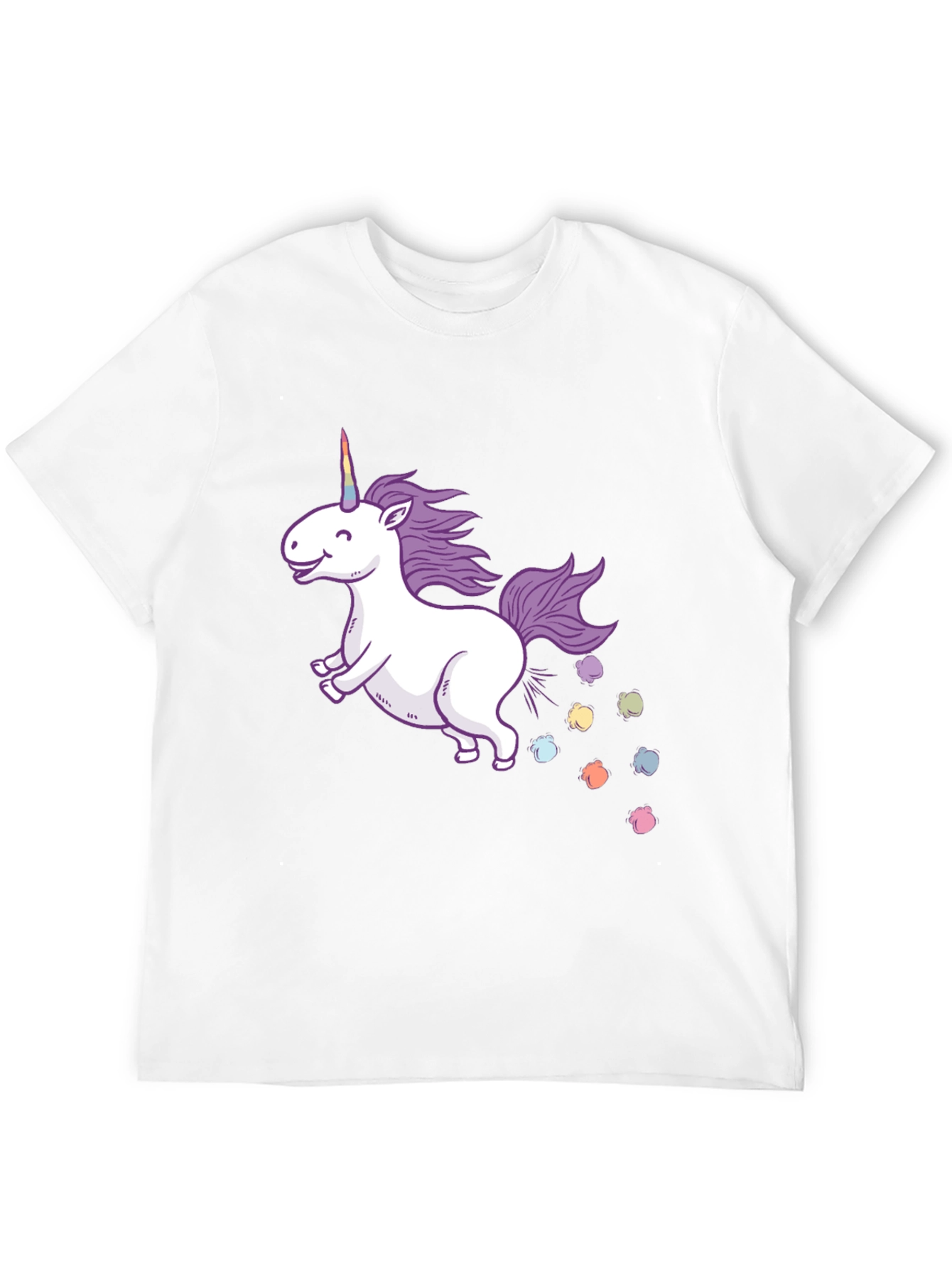 Unicorn Rainbow Poop Black T-Shirt