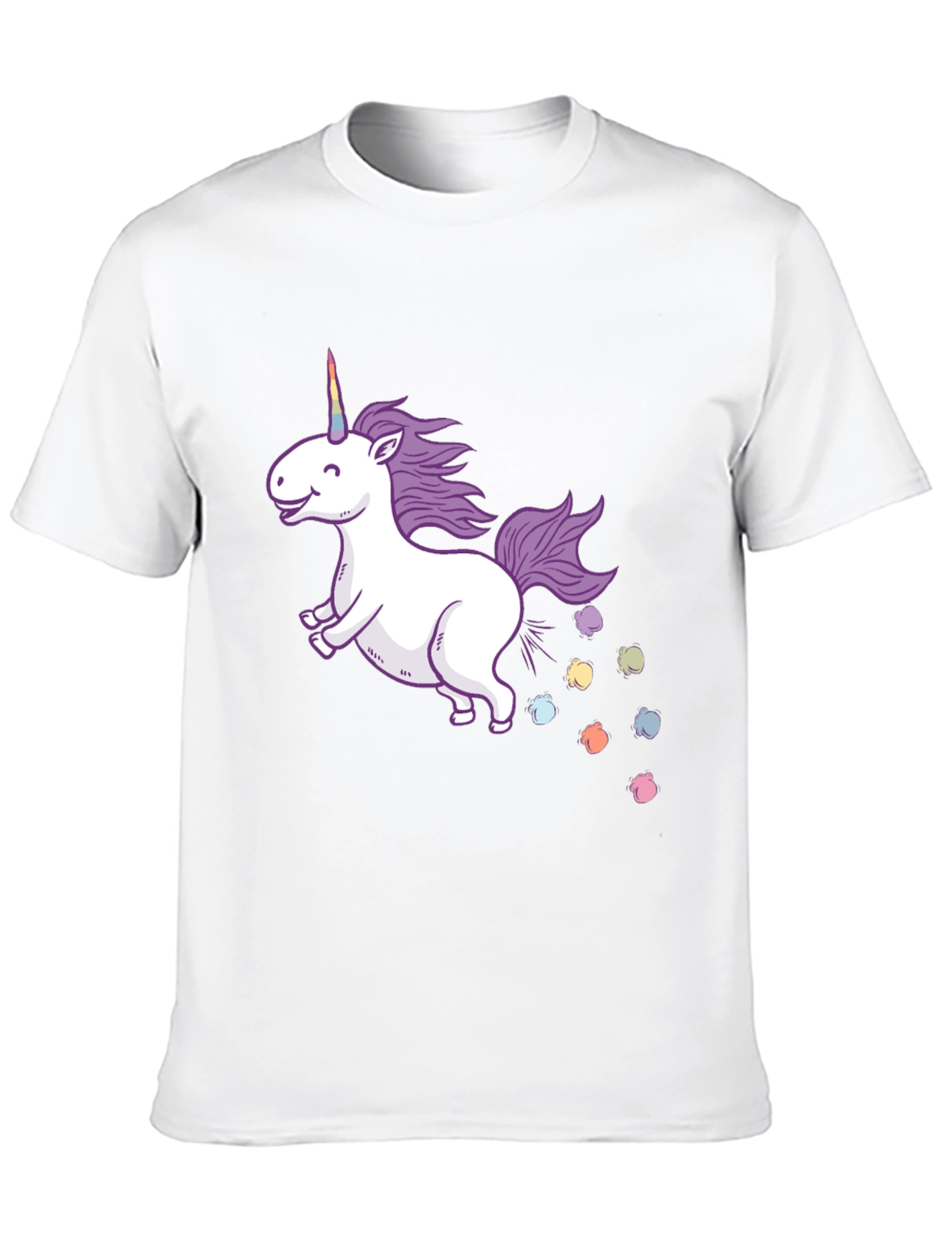 Unicorn Rainbow Poop Black T-Shirt