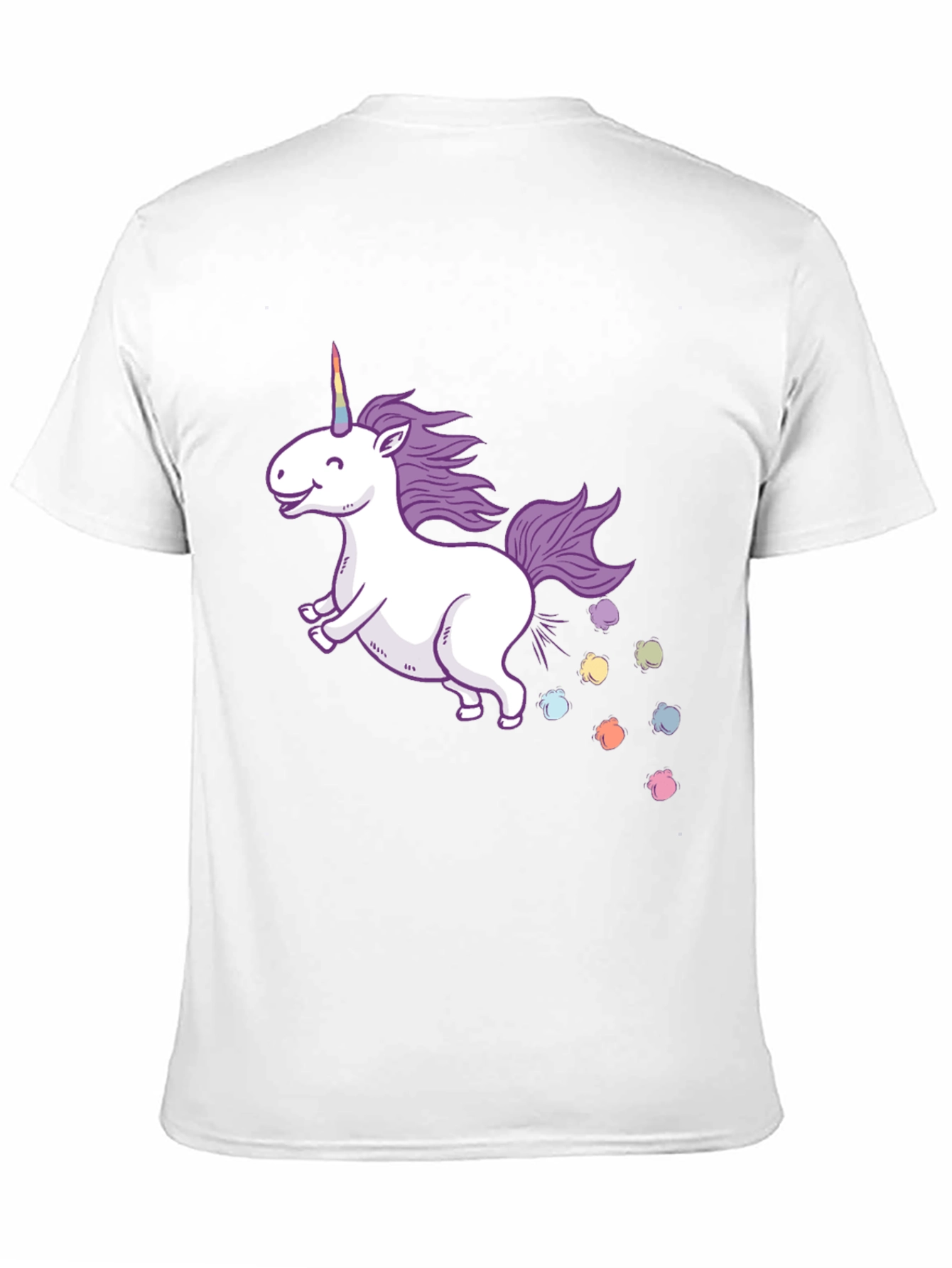 Unicorn Rainbow Poop Black T-Shirt