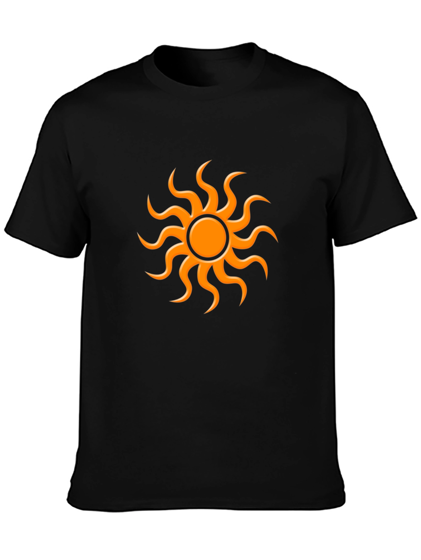 Sun Graphic Black T-Shirt - Stylish Casual Wear