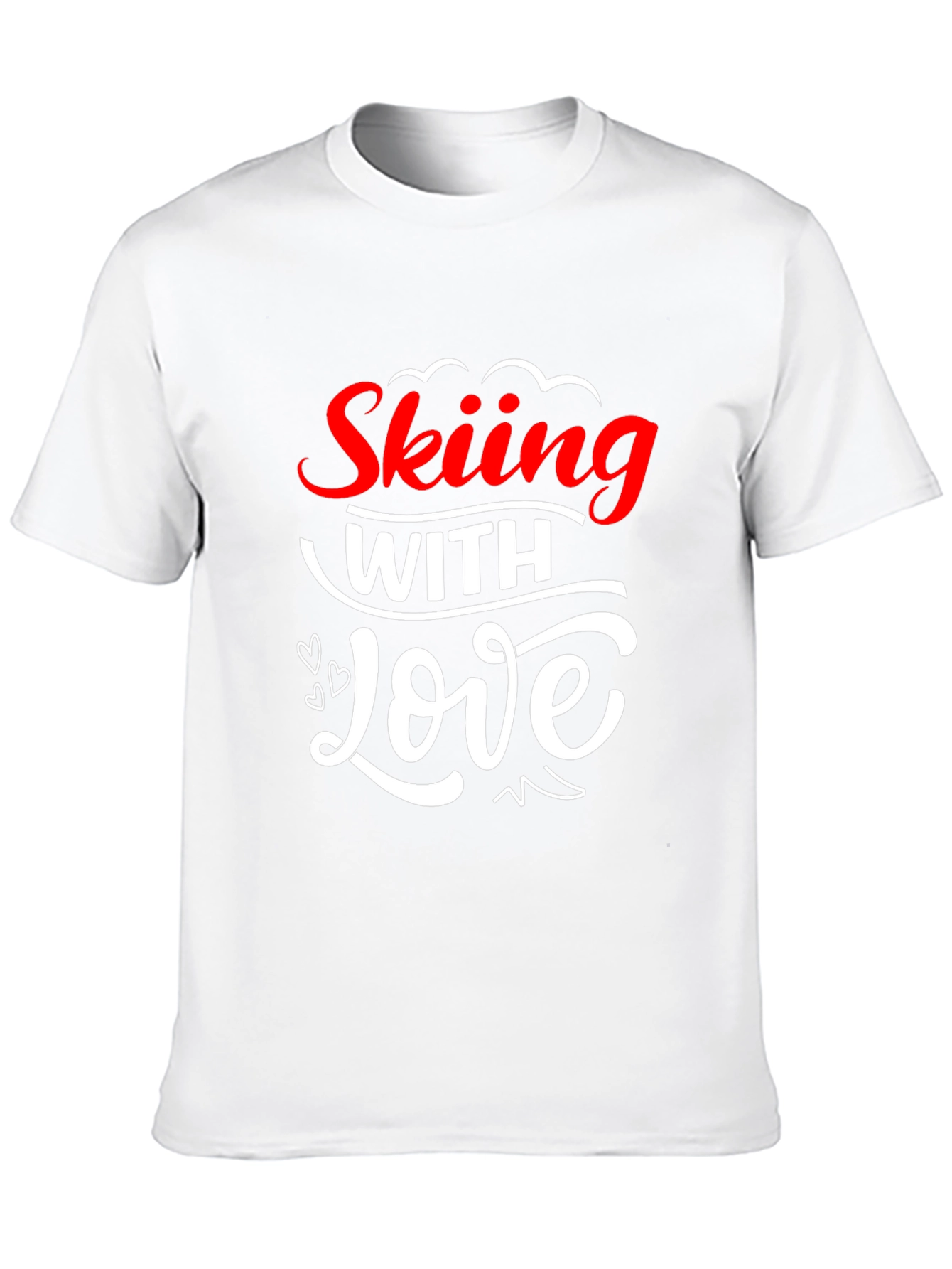 Skiing With Love Graphic T-Shirt - Black
