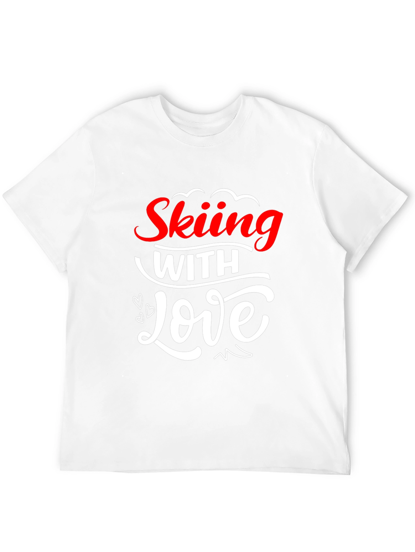 Skiing With Love Graphic T-Shirt - Black