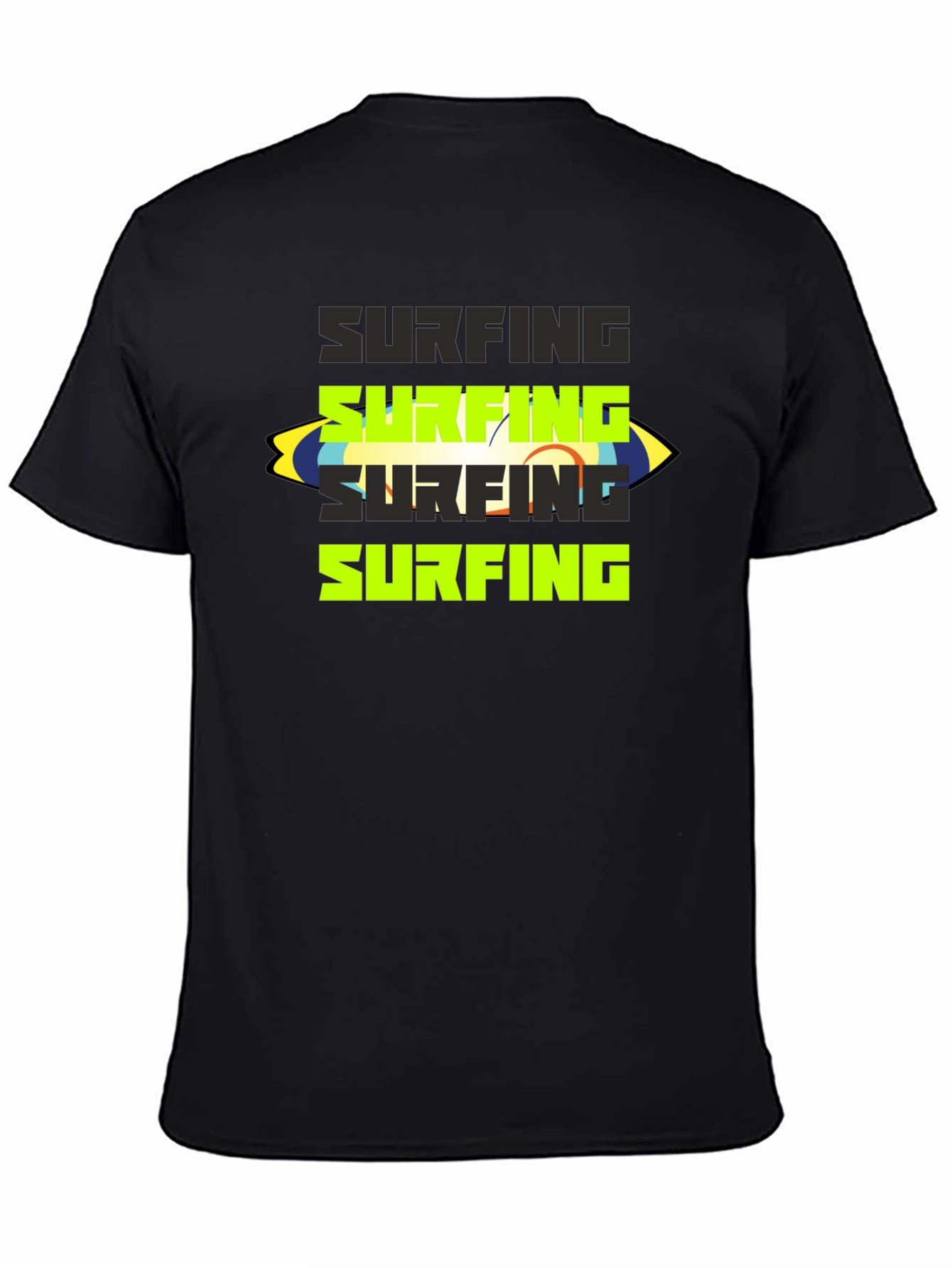 Surfing Graphic Tee - Black