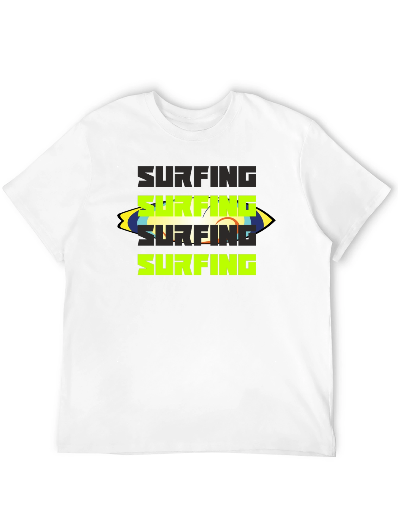 Surfing Graphic Tee - Black