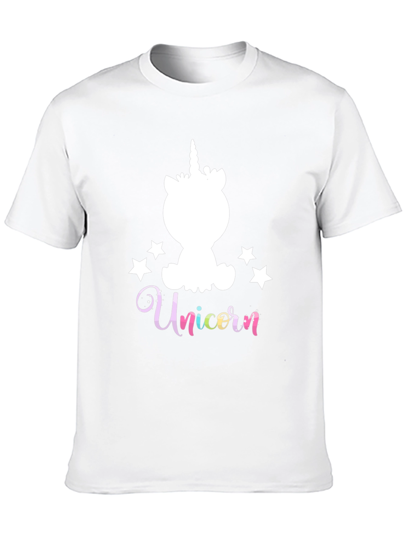 Unicorn Stars Graphic Black T-Shirt